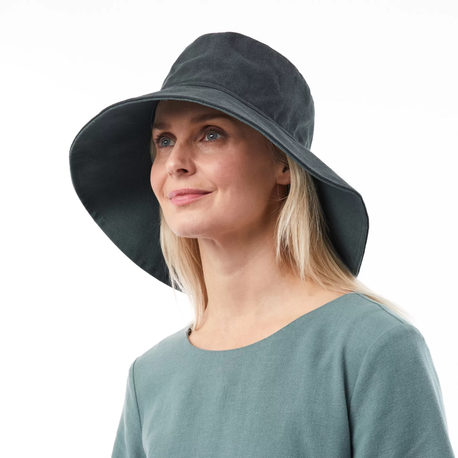 Best Sale Brisa Linen Hat Ocean Blue Women Clothing Accessories