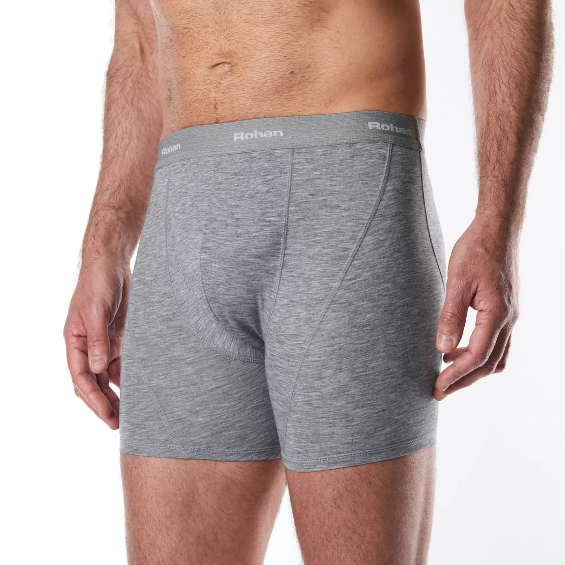 Store Men'S Aether Boxers Mid Grey Marl Men Underwear & Base Layers