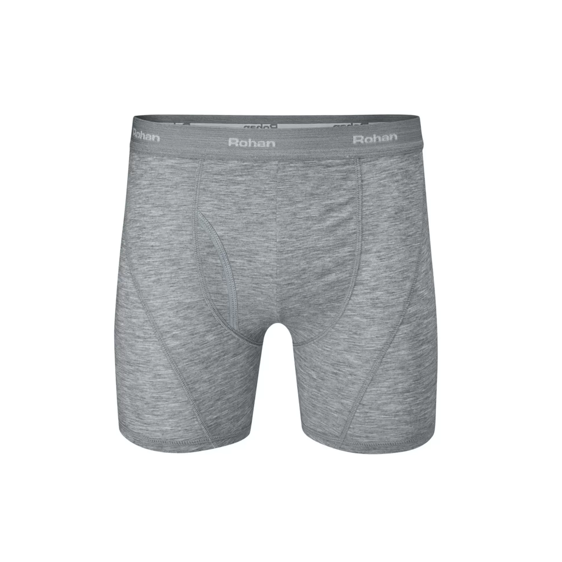 New Men'S Aether Boxers With Fly Opening Mid Grey Marl Men Underwear & Base Layers