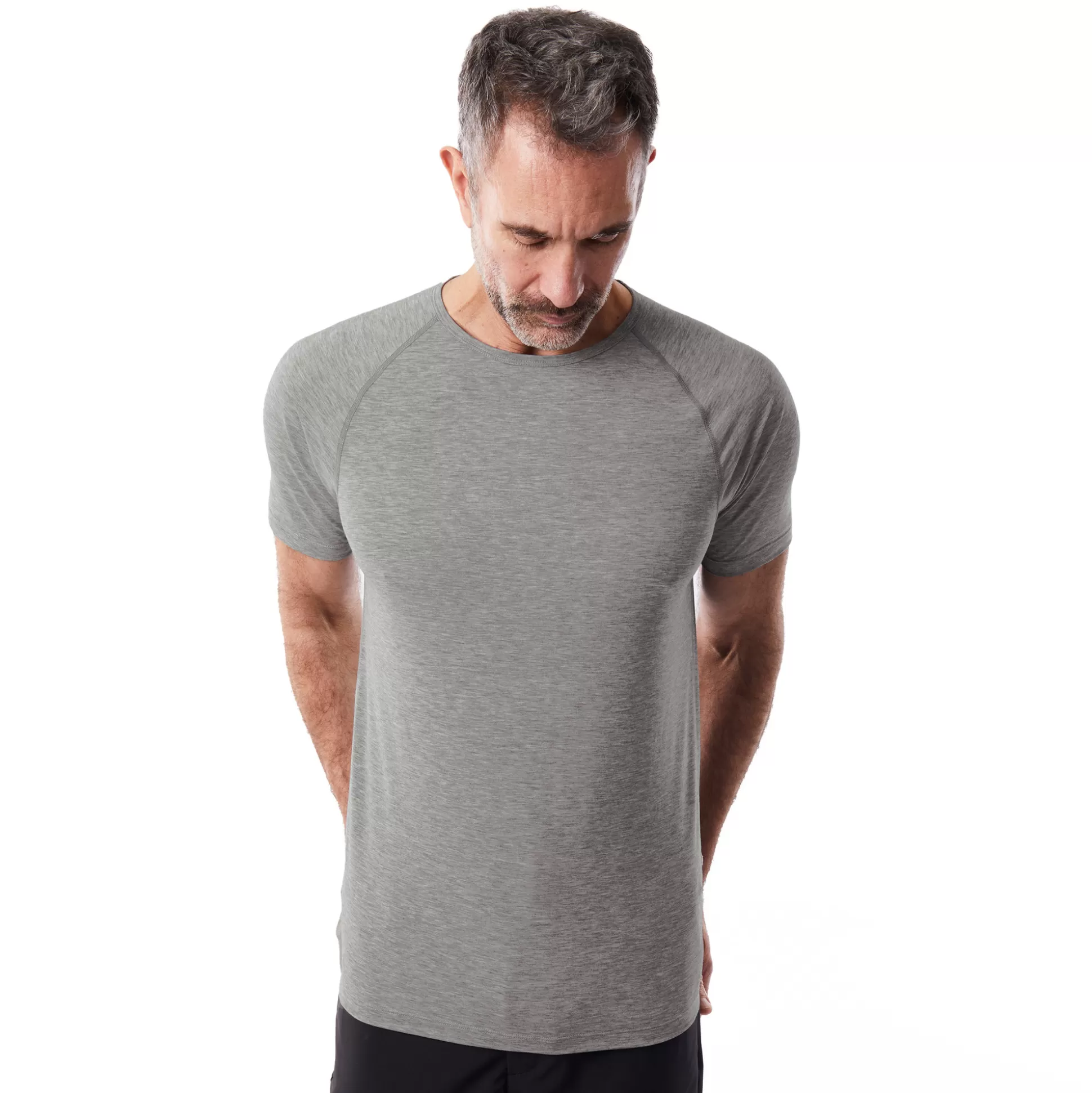 Best Sale Men'S Aether Short Sleeve T Mid Grey Marl Men T-Shirts & Tops