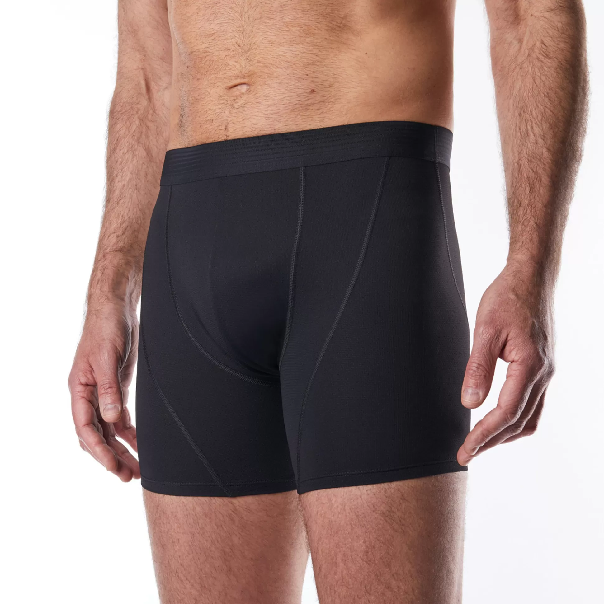 New Men'S Alpha Silver Boxers Black Men High Wicking