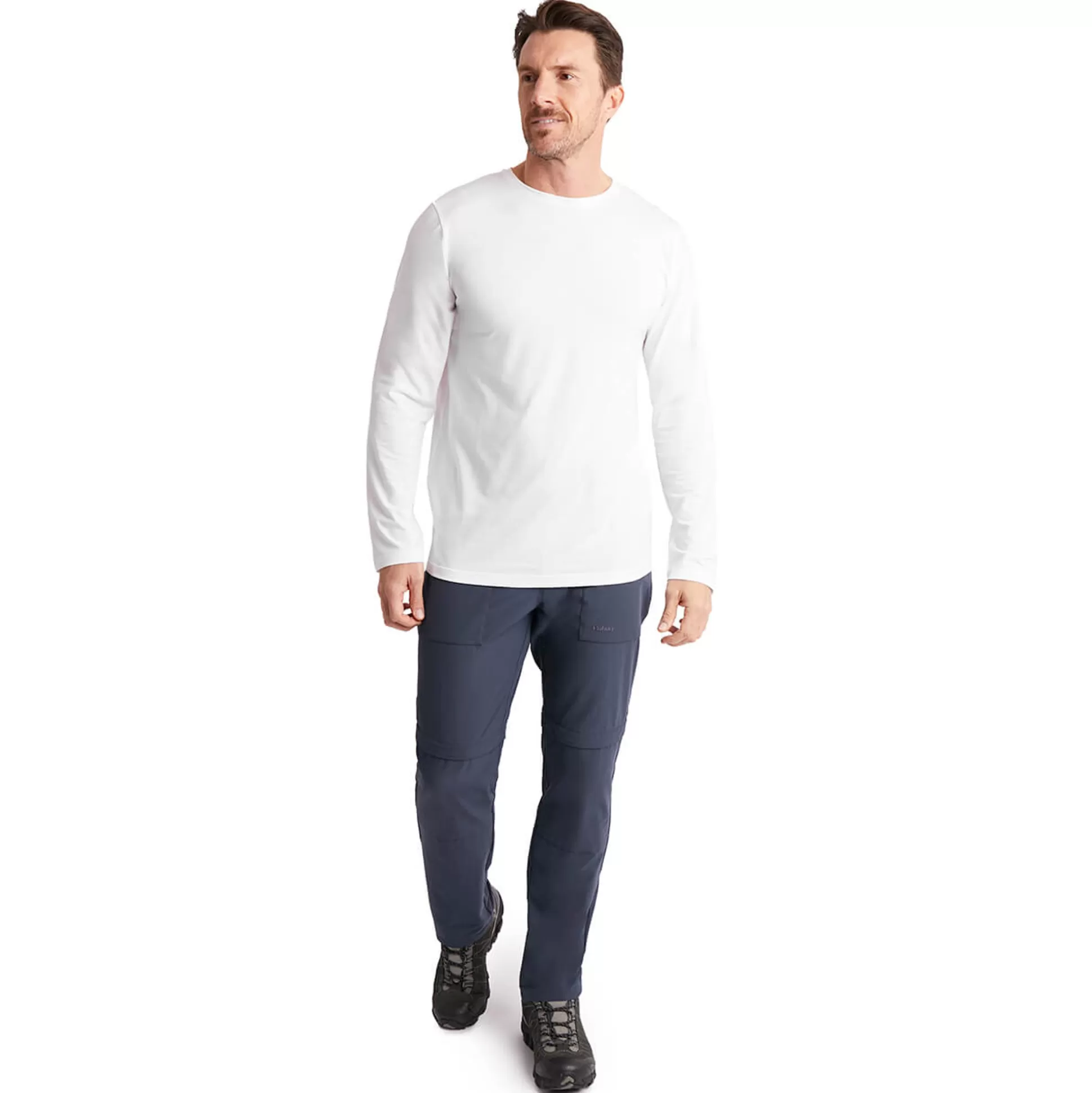 Flash Sale Men'S Basis Long Sleeve T White Men T-Shirts & Tops