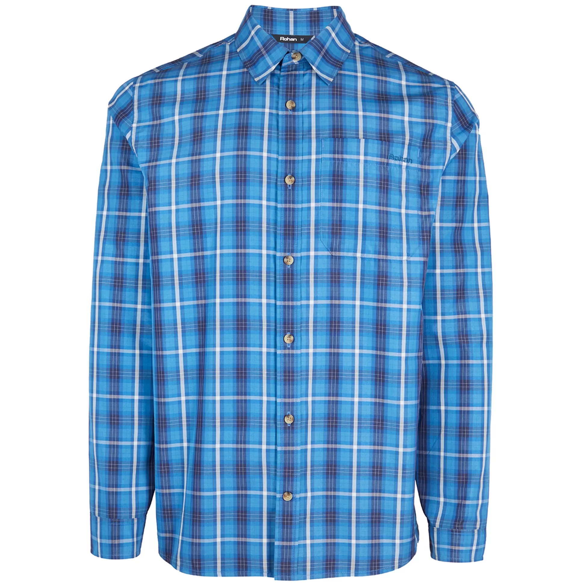 Hot Men'S Coast Long Sleeve Shirt Island Blue Check Men High Wicking