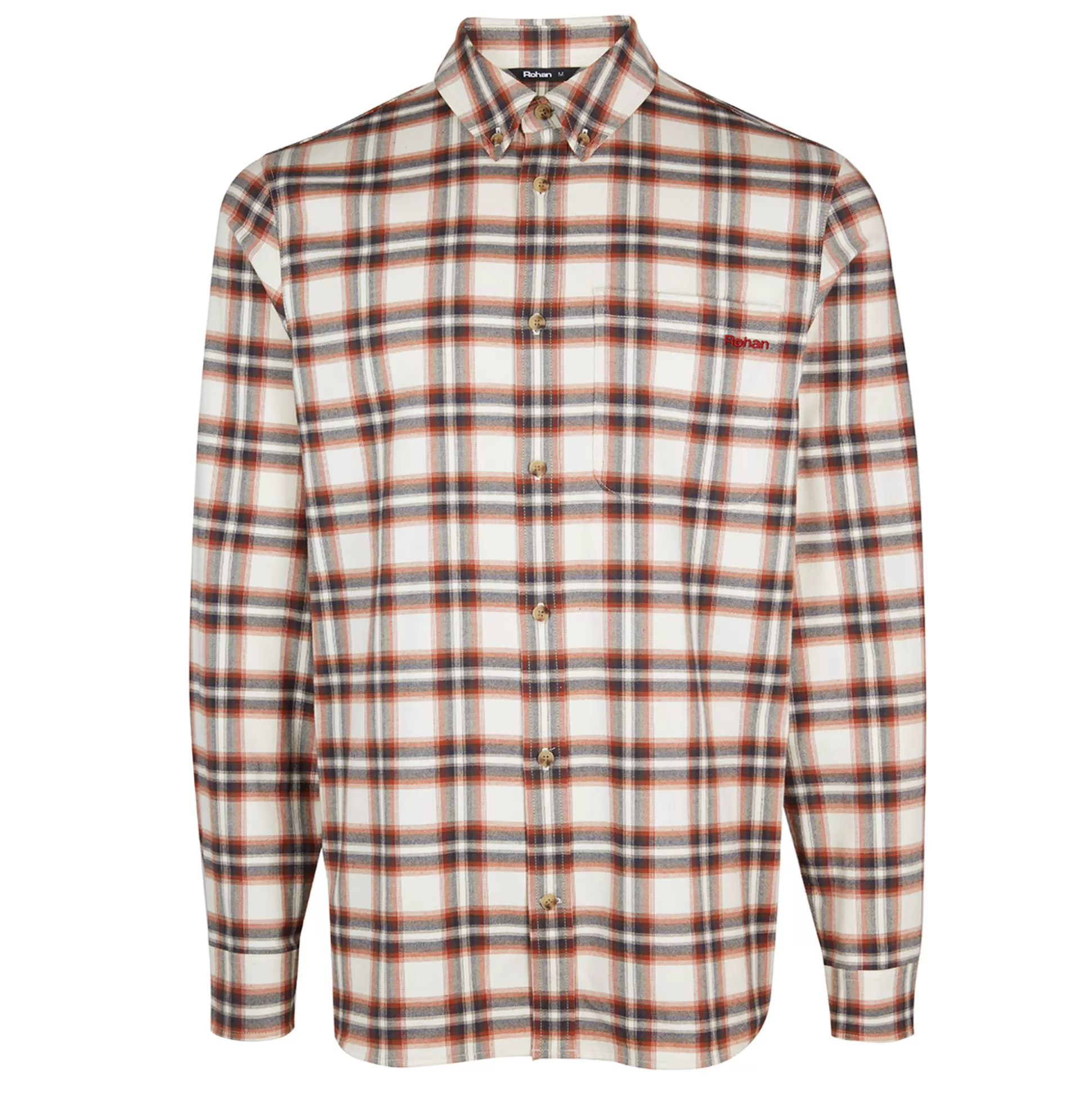 Fashion Men'S Dover Long Sleeve Shirt Ecru/Red Check Men Shirts