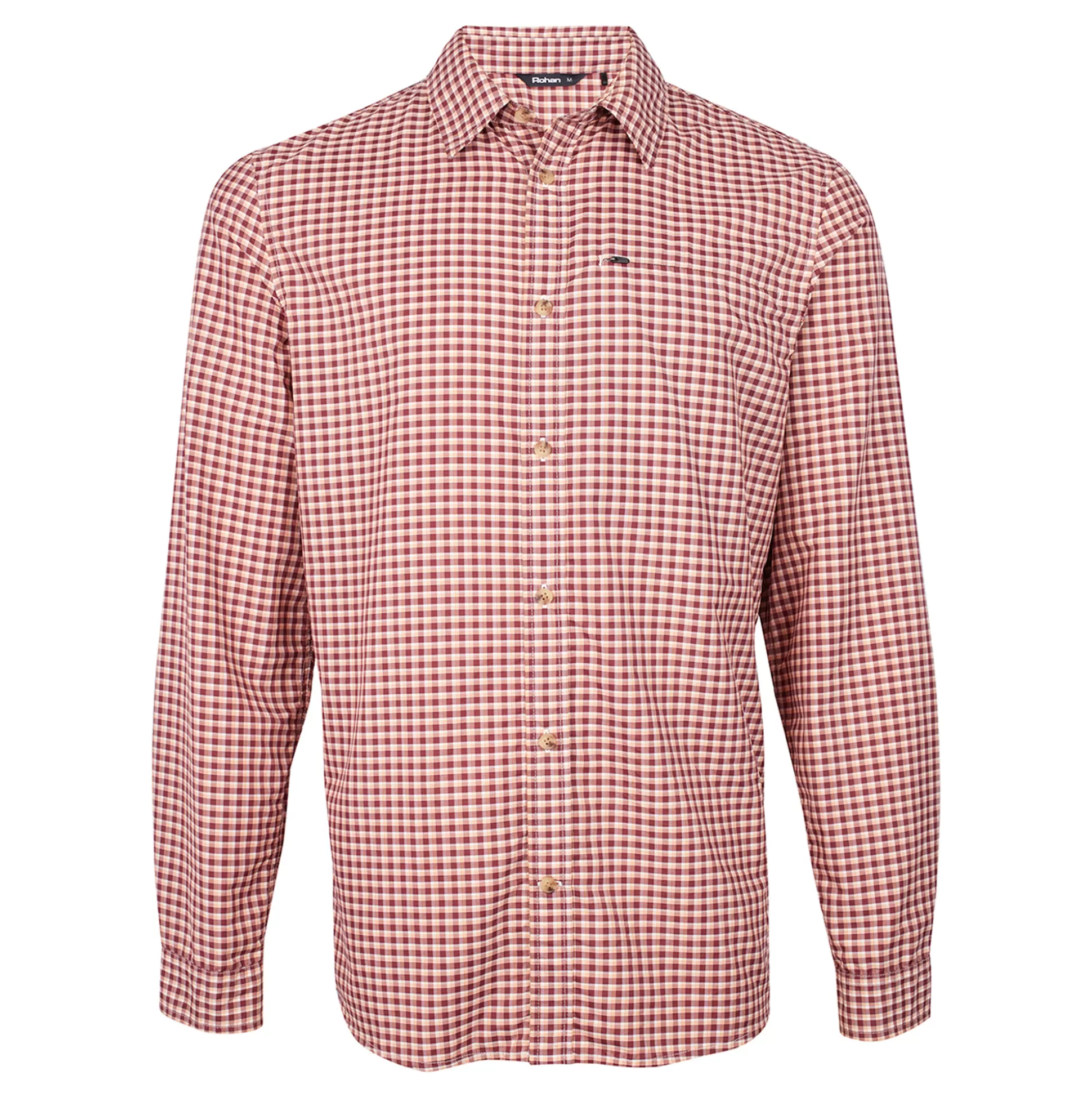 Online Men'S Firth Long Sleeve Shirt Chestnut Red Gingham Men Shirts