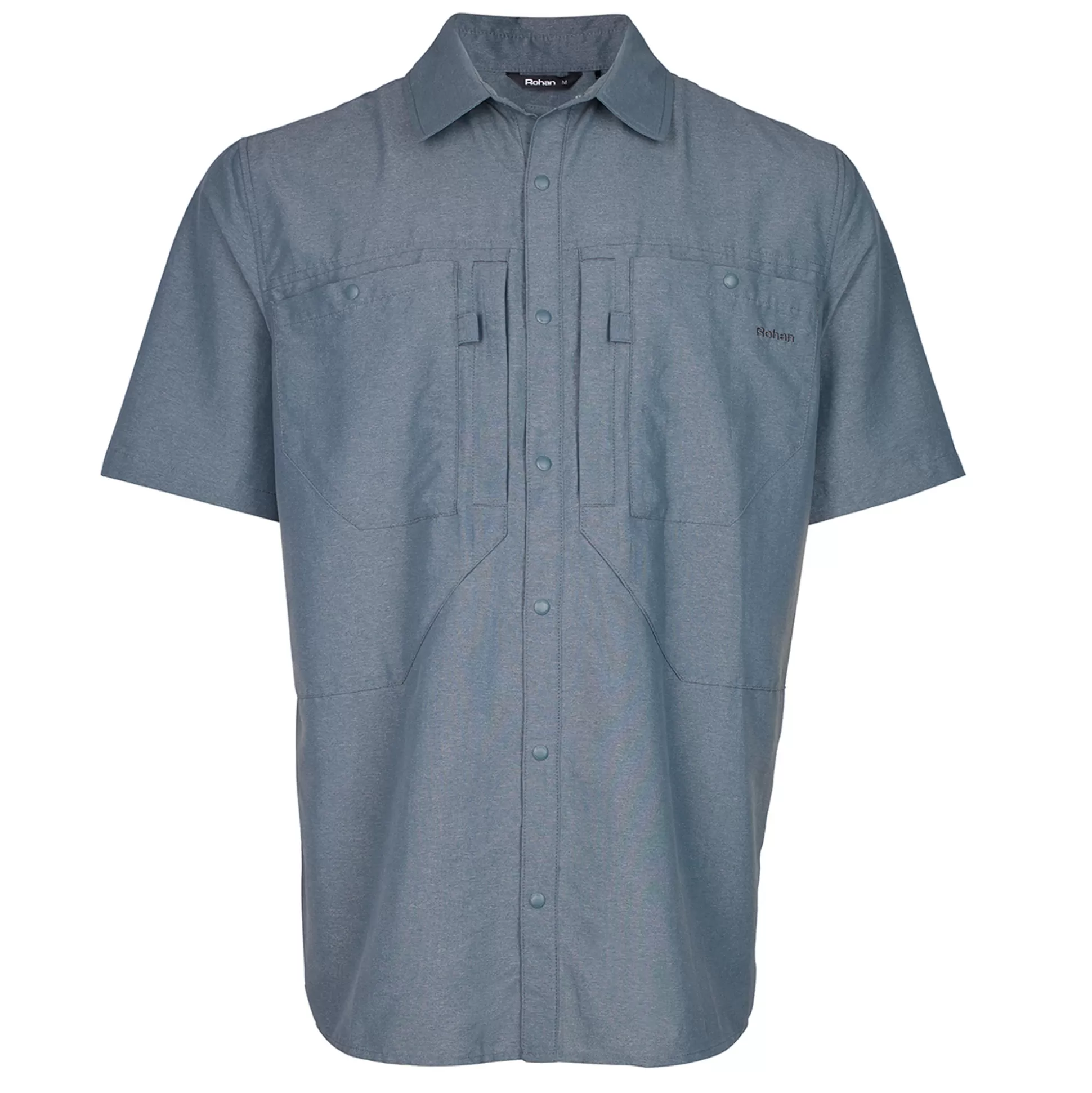 Fashion Men'S Frontier Short Sleeve Shirt Slate Grey Marl Men Shirts