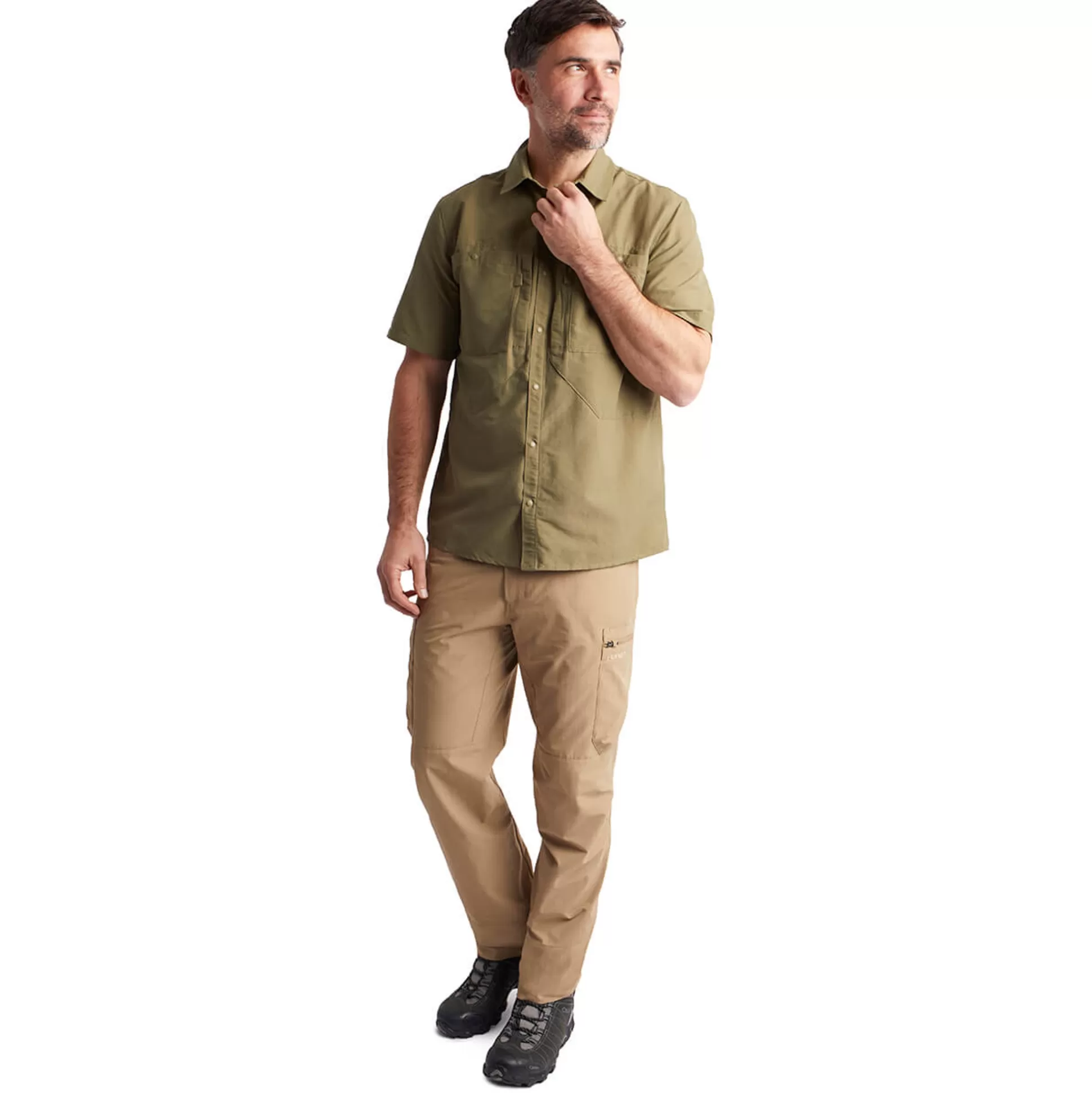 Best Men'S Frontier Short Sleeve Shirt Umber Green Men Shirts