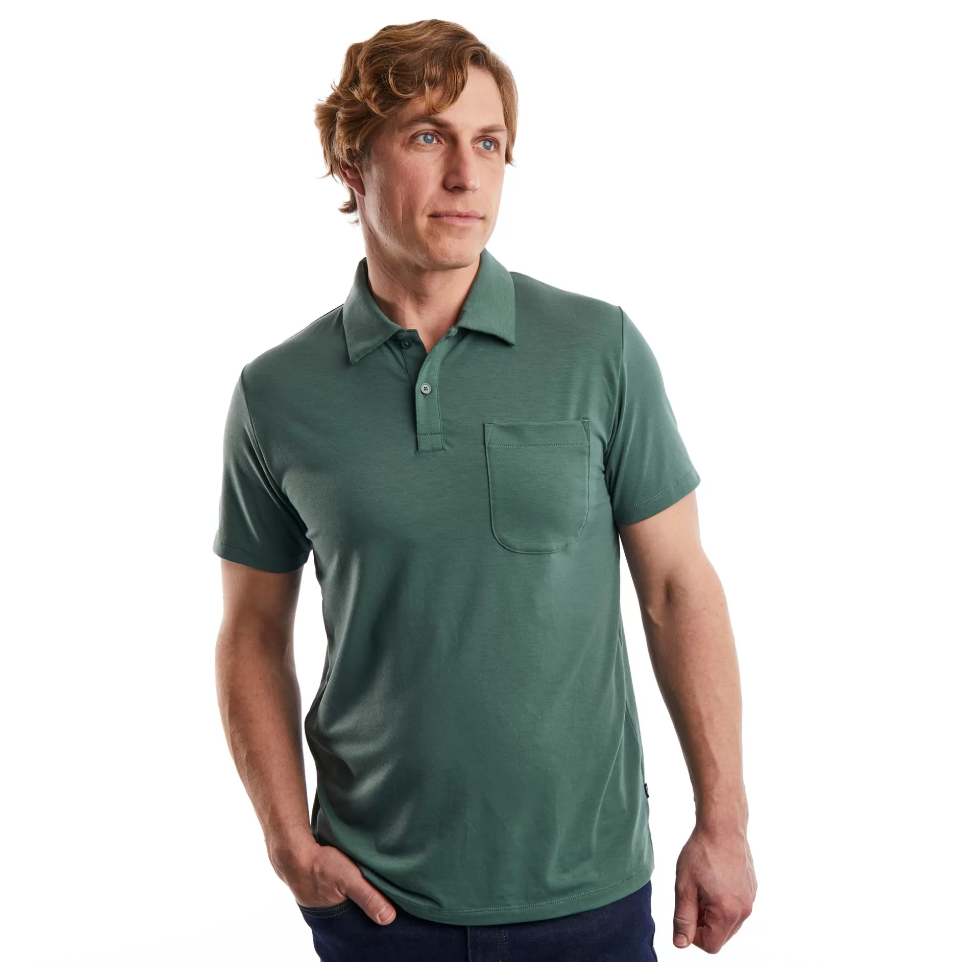 Cheap Men'S Global Short Sleeve Polo Flint Green Men High Wicking