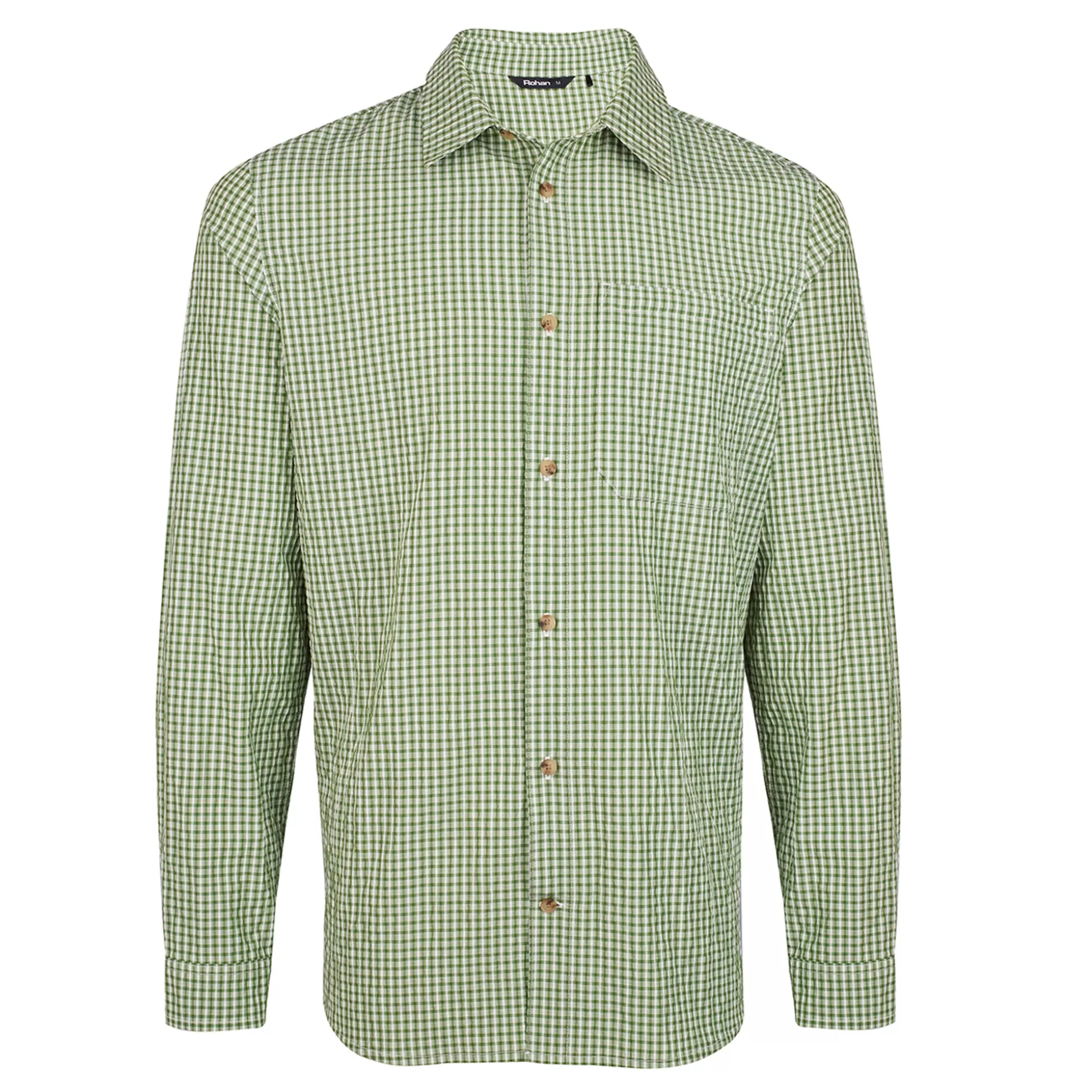 Fashion Men'S Isle Long Sleeve Shirt Alpine Green Gingham Men Shirts