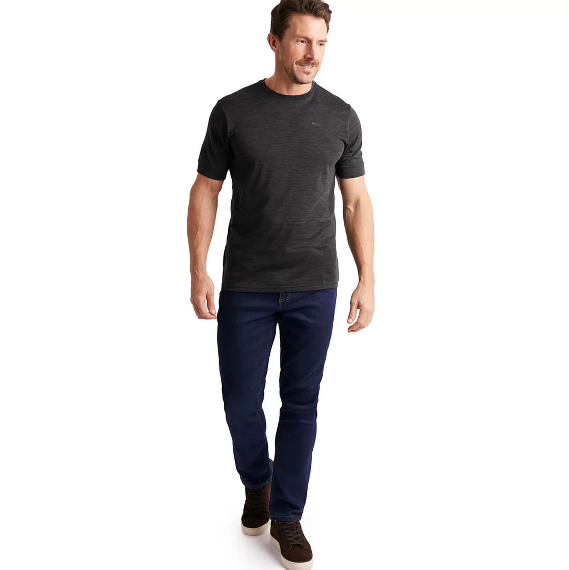 Clearance Men'S Merino Union 150 T Dark Charcoal Marl Men T-Shirts & Tops