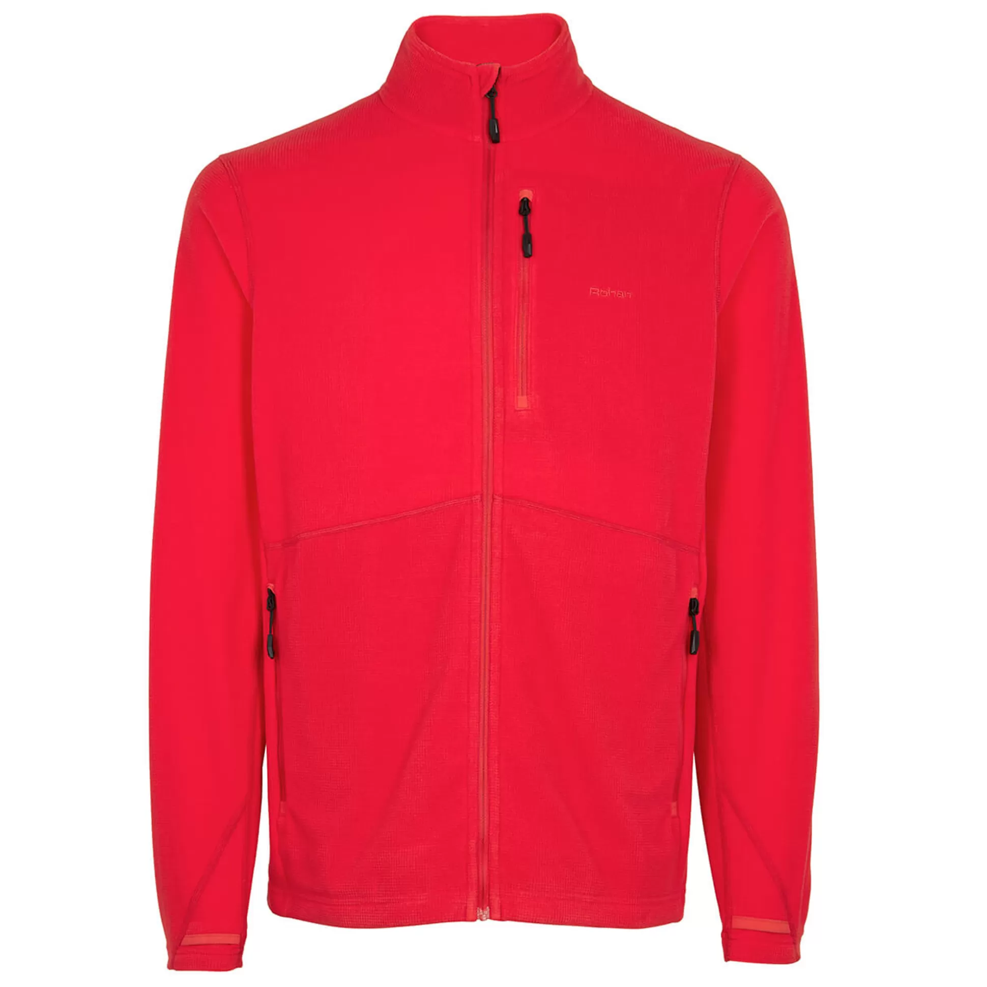 Shop Men'S Microgrid Fleece Jacket Aura Red Men Fleece & Mid Layers