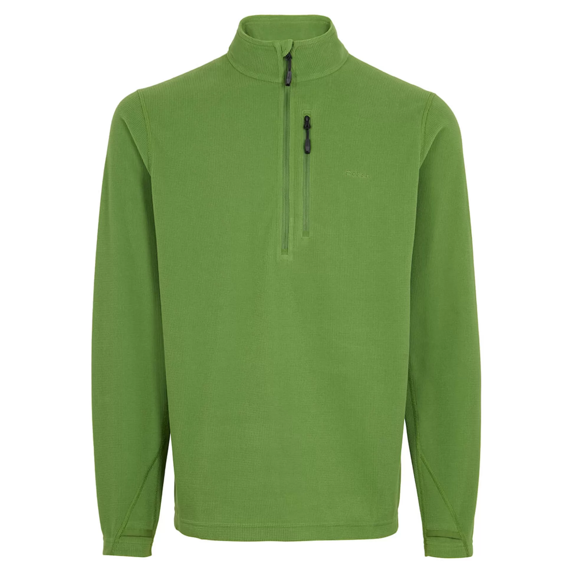 Best Men'S Microgrid Zip Neck Top Alpine Green Men Fleece & Mid Layers