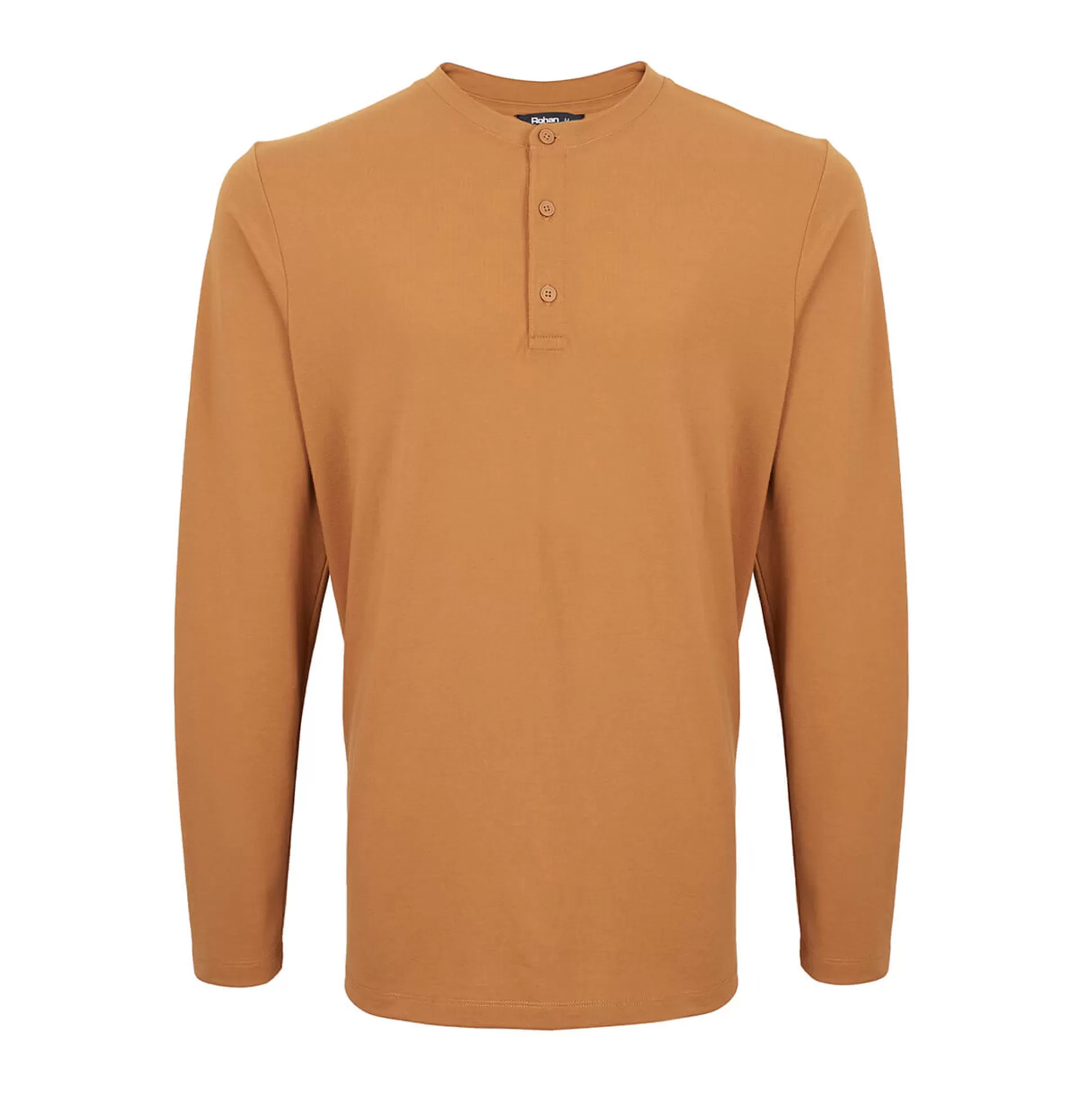 Hot Men'S Newlyn Henley Long Sleeve Top Desert Ochre Men T-Shirts & Tops