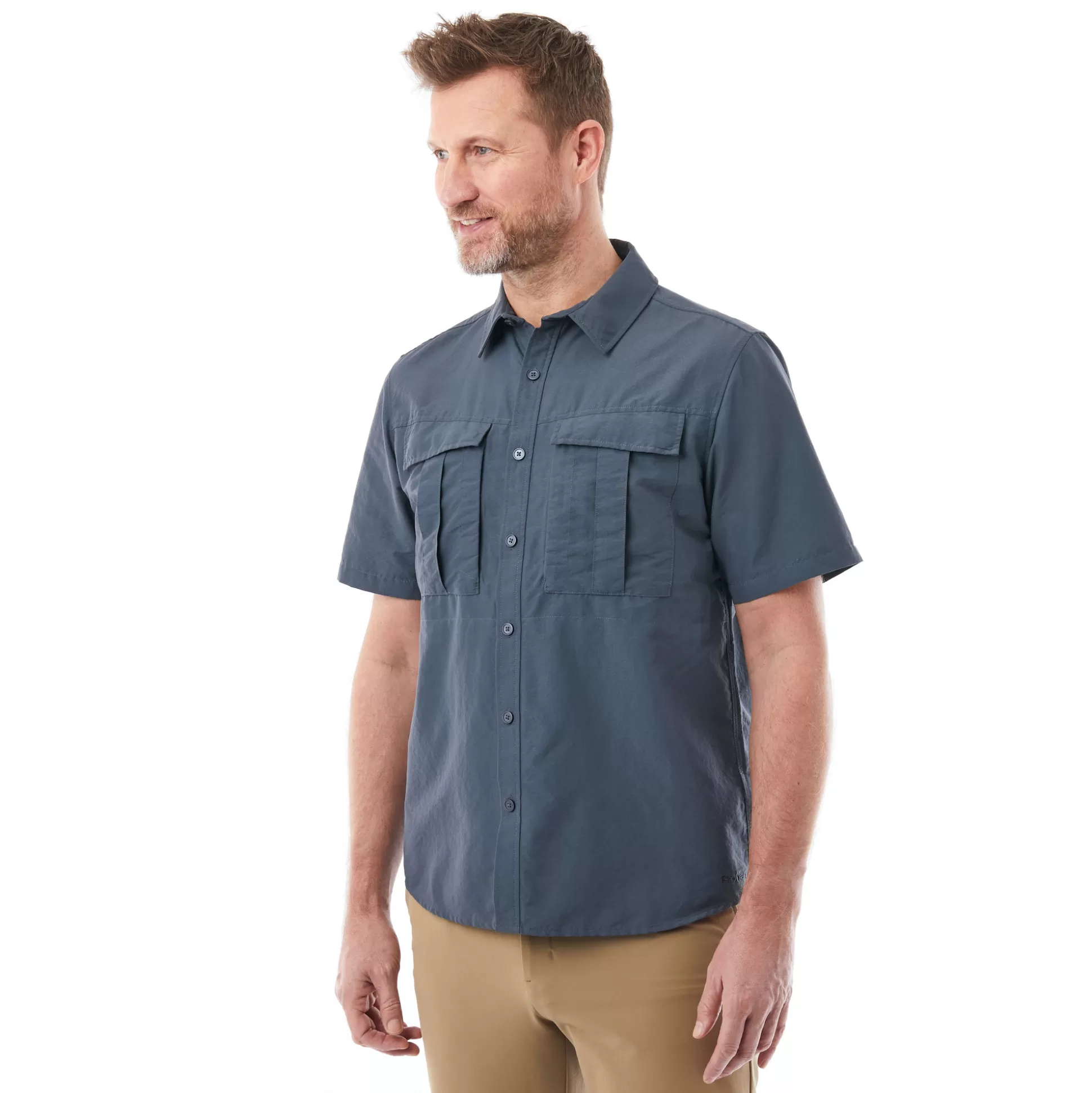 New Men'S Pioneer Short Sleeve Shirt Blue Shadow Men High Wicking