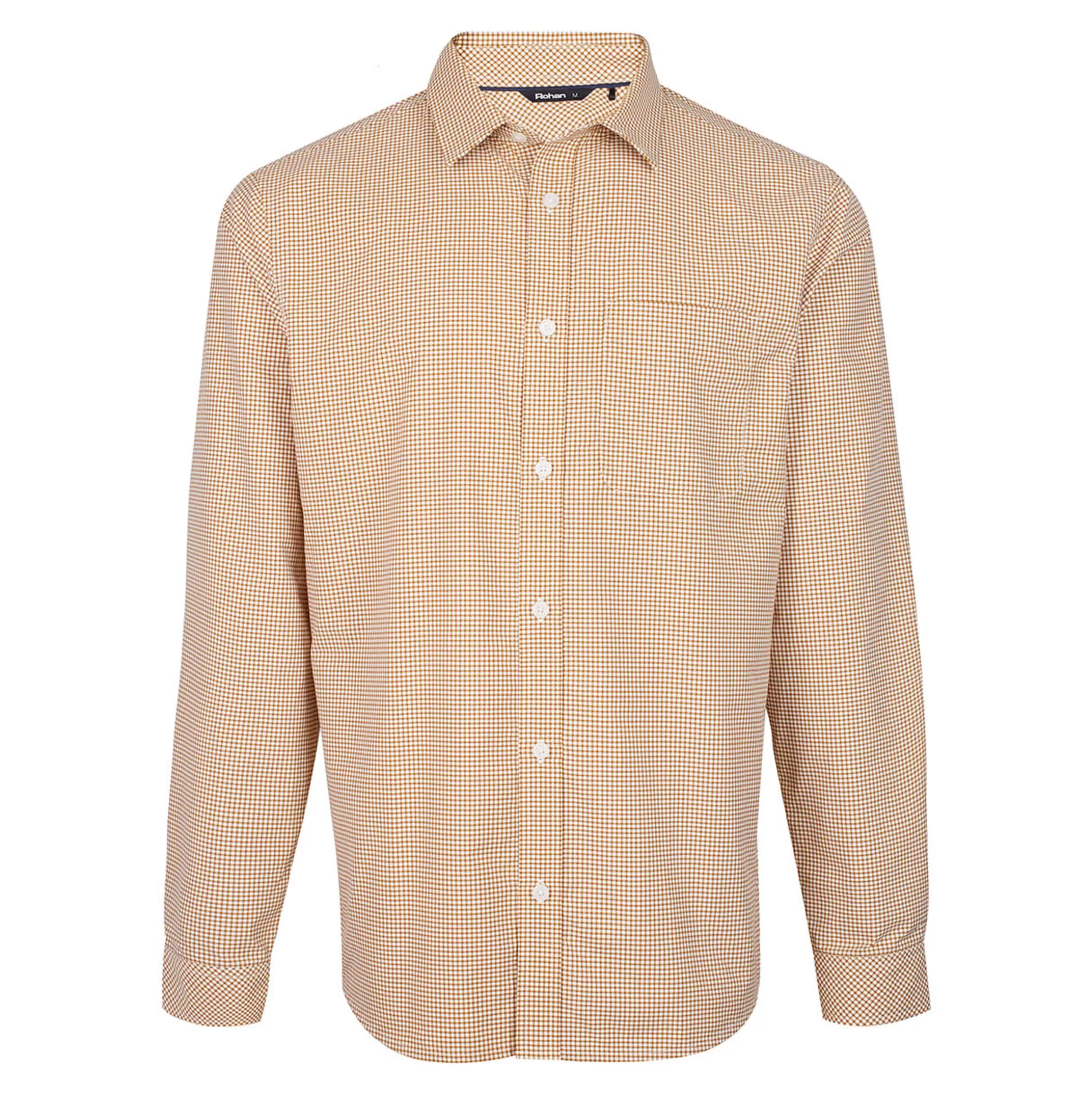 Hot Men'S Portland Long Sleeve Shirt Desert Ochre Gingham Men Shirts