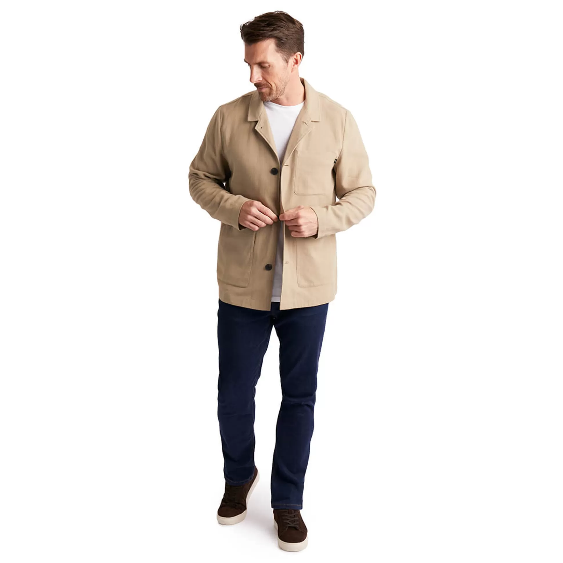 Best Sale Men'S Porto Linen Jacket Stone Men Jackets & Coats