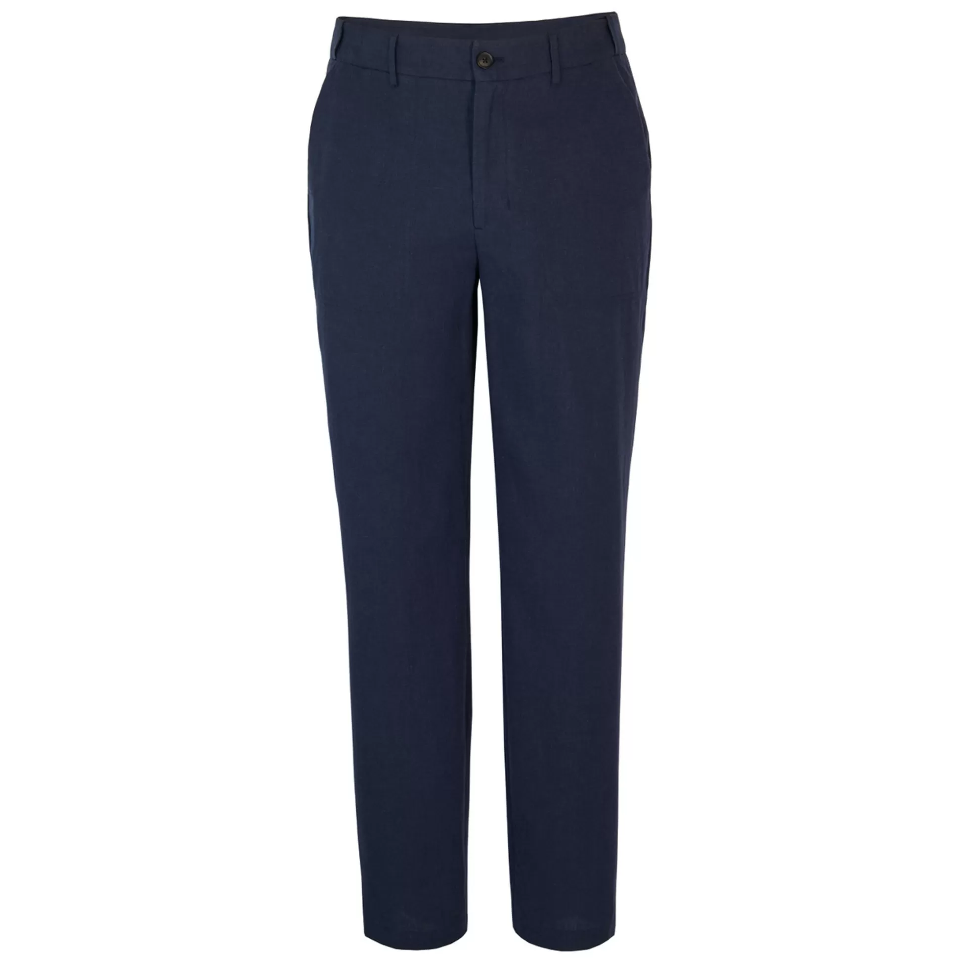 Fashion Men'S Porto Linen Trousers Deep Navy Men Trousers