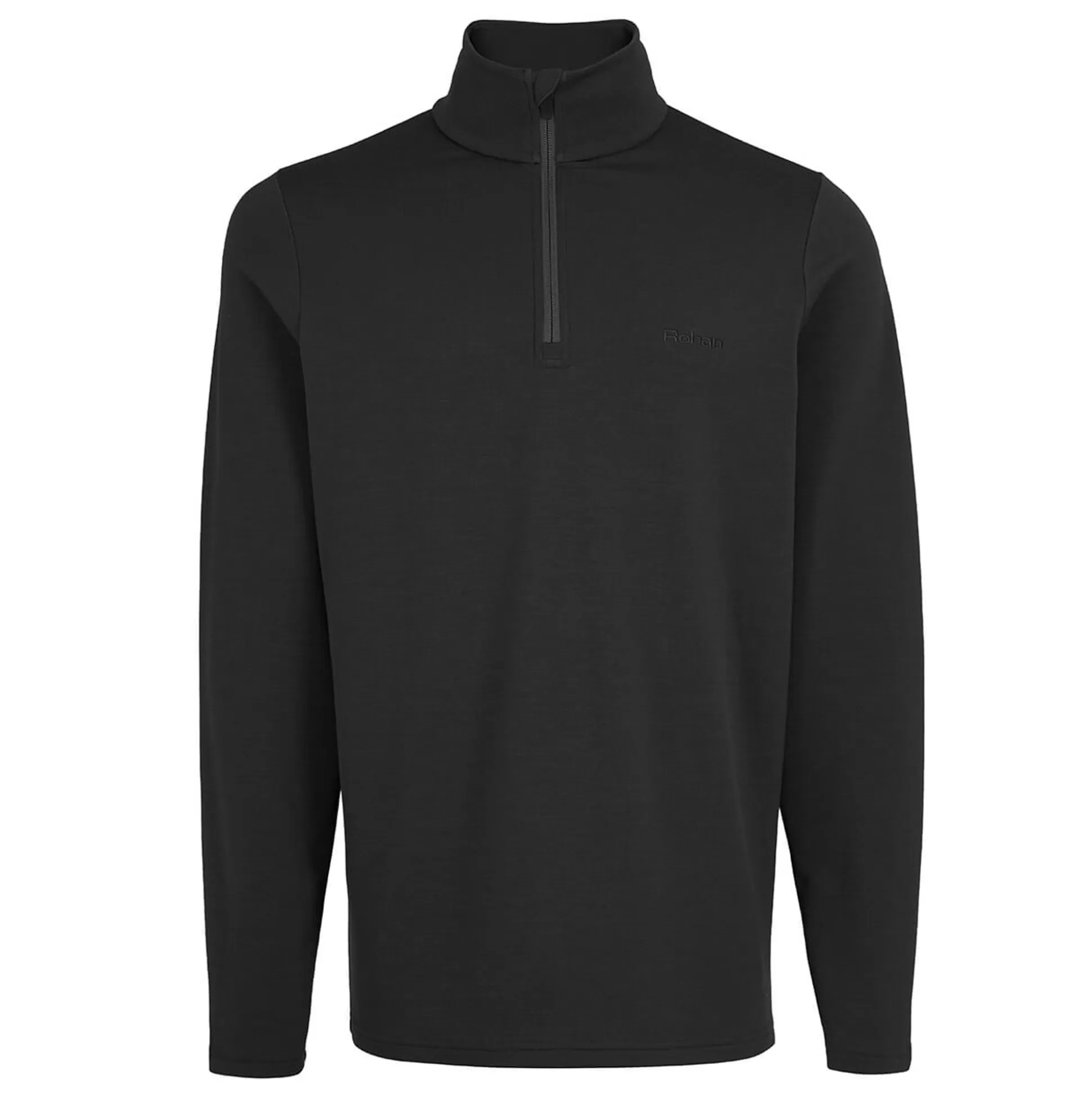 New Men'S Radiant Merino Zip Neck Top Black Men Fleece & Mid Layers