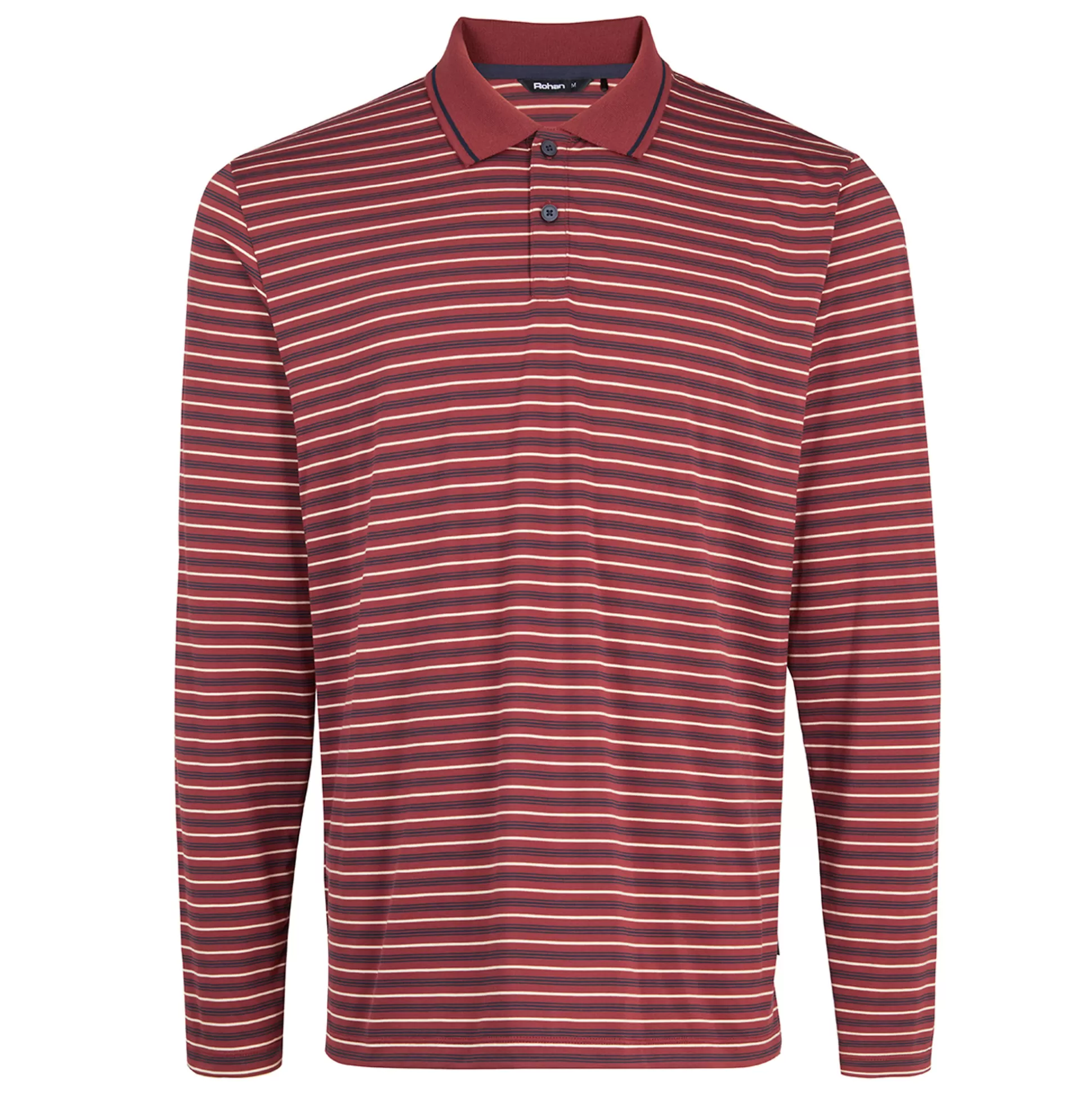 Cheap Men'S Shoreline Long Sleeve Polo Auburn Red/Navy Stripe Men T-Shirts & Tops