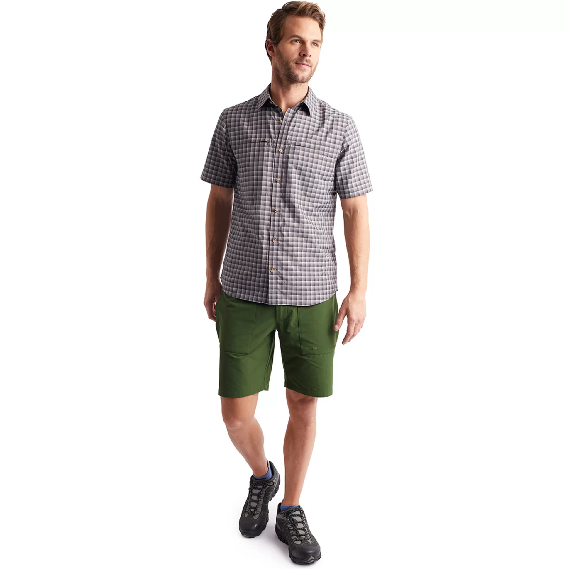 Online Men'S Stretch Bag Shorts Highland Green Men Shorts