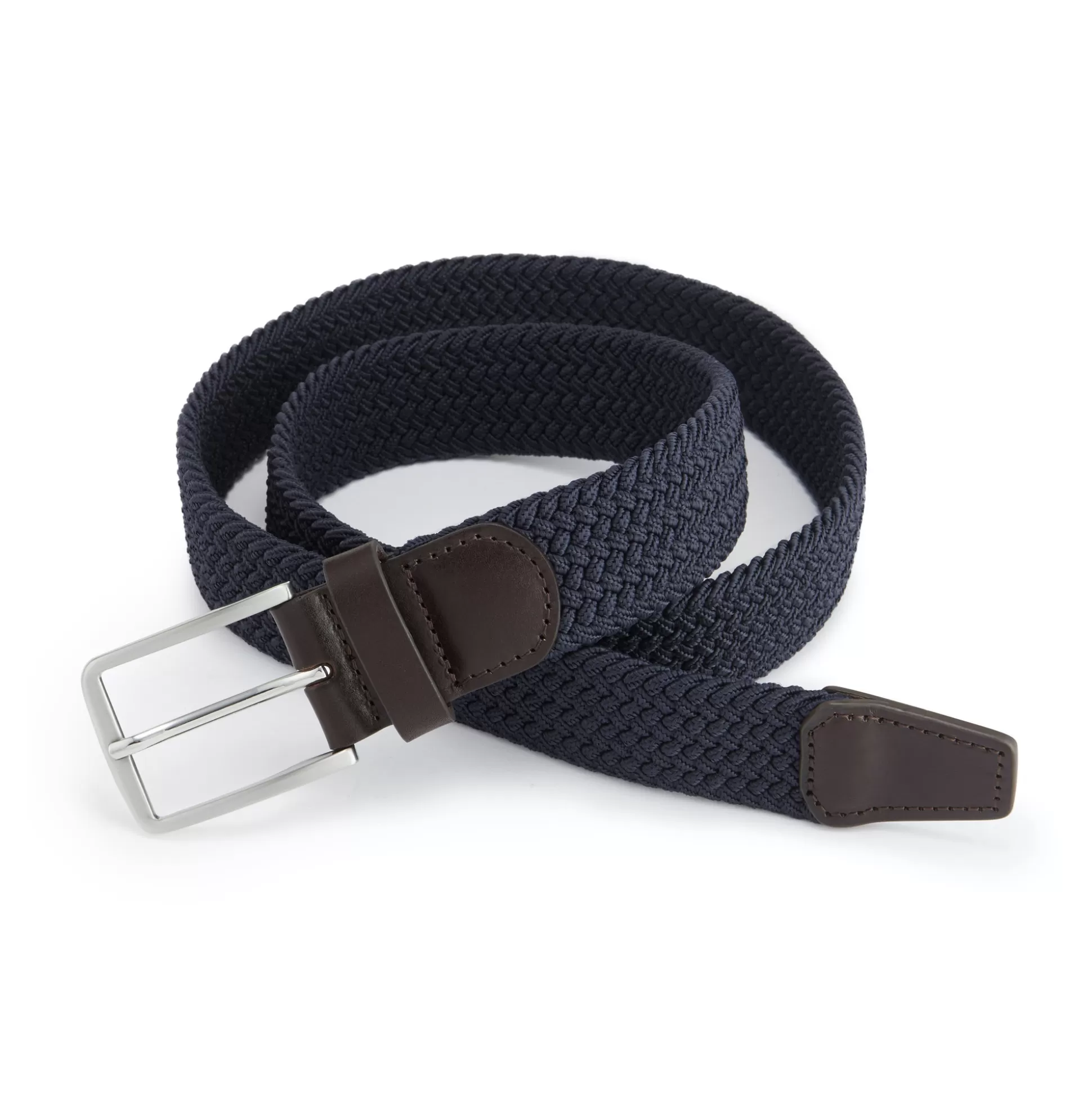 Store Men'S Woven Stretch Belt Deep Navy Men Clothing Accessories