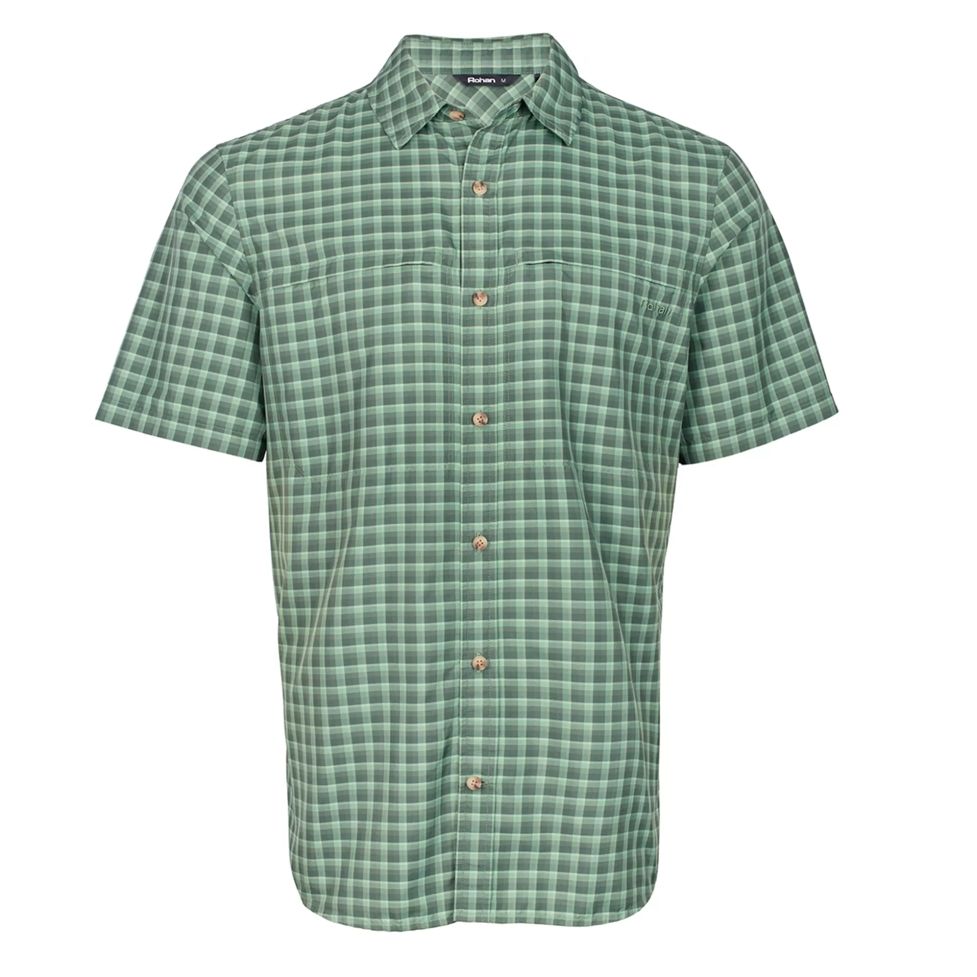 Shop Men'S Zenith Short Sleeve Shirt Flint Green Check Men Shirts