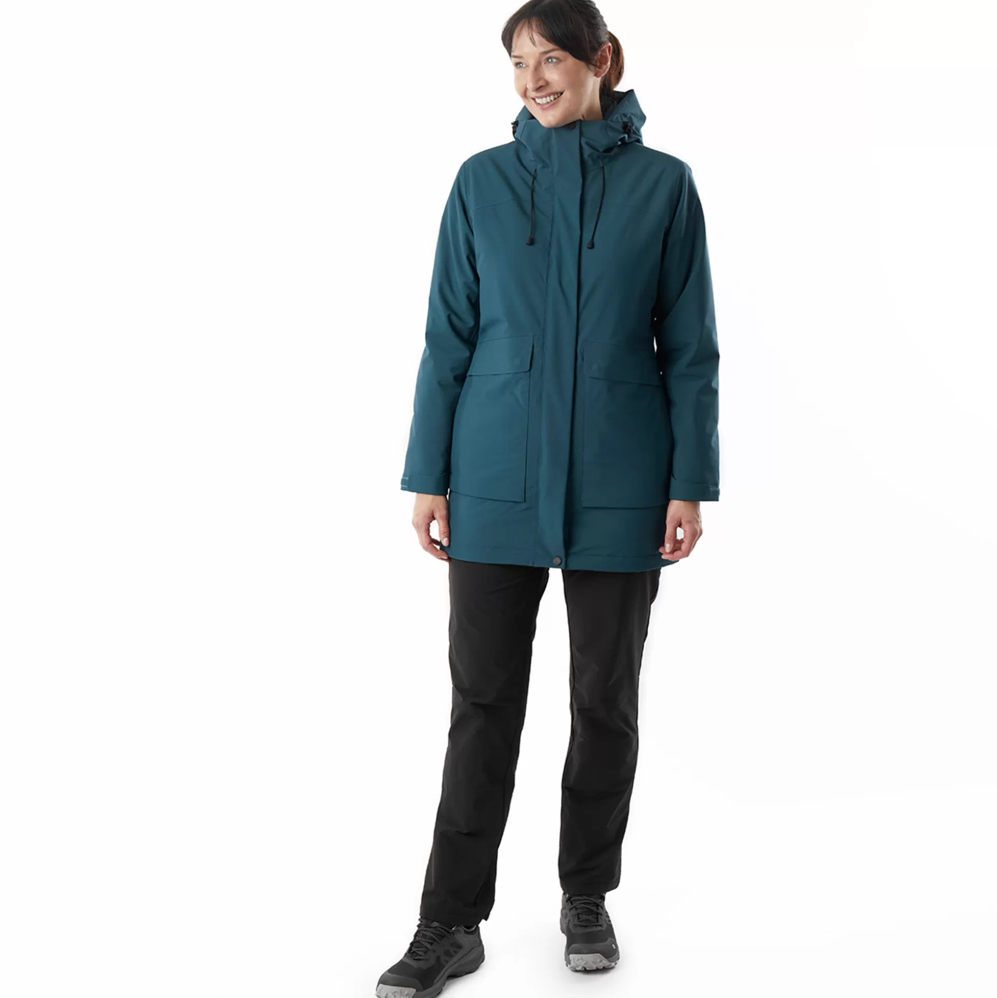 Best Sale Women'S Aran Waterproof Jacket Teal Blue Women Insulated