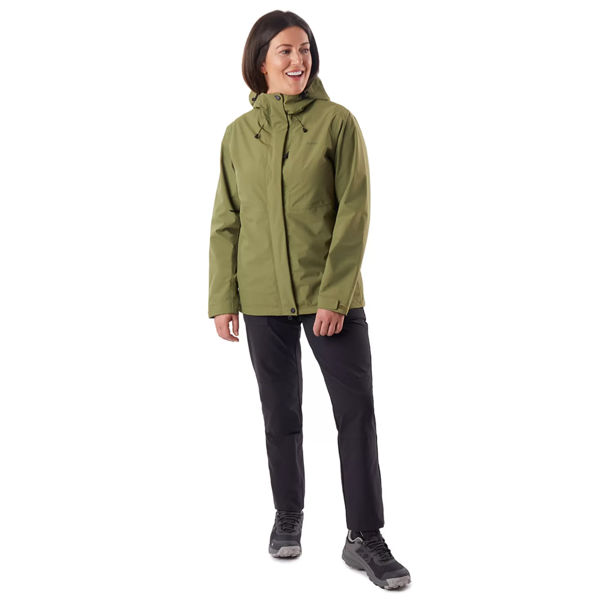 Cheap Women'S Brecon Waterproof Jacket Heath Green Women City Travel