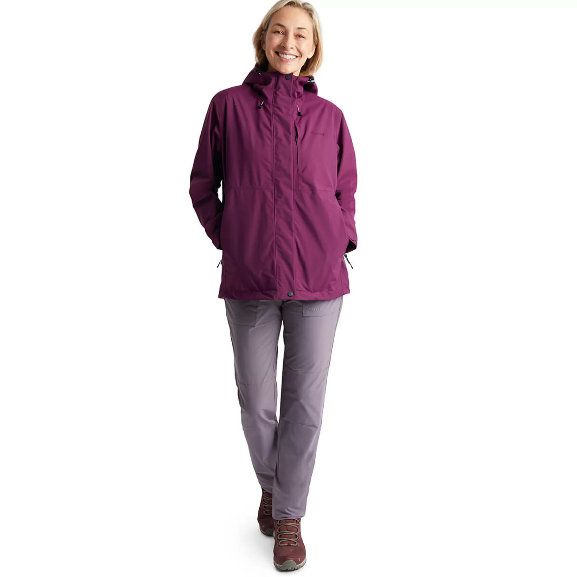 Discount Women'S Brecon Waterproof Jacket Plum Purple Women Waterproofs