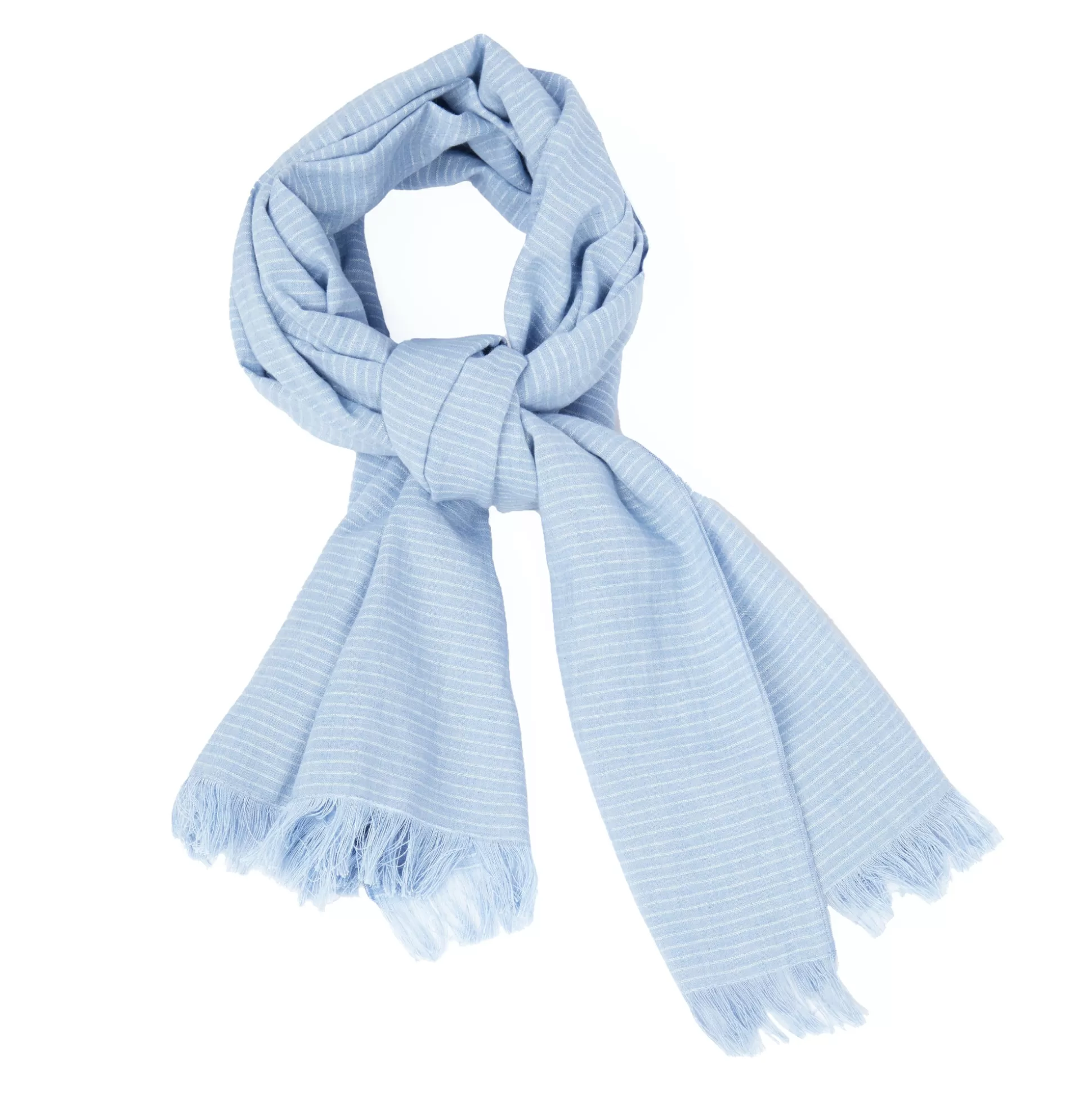 Store Women'S Brisa Linen Scarf Chambray Blue Stripe Women Clothing Accessories