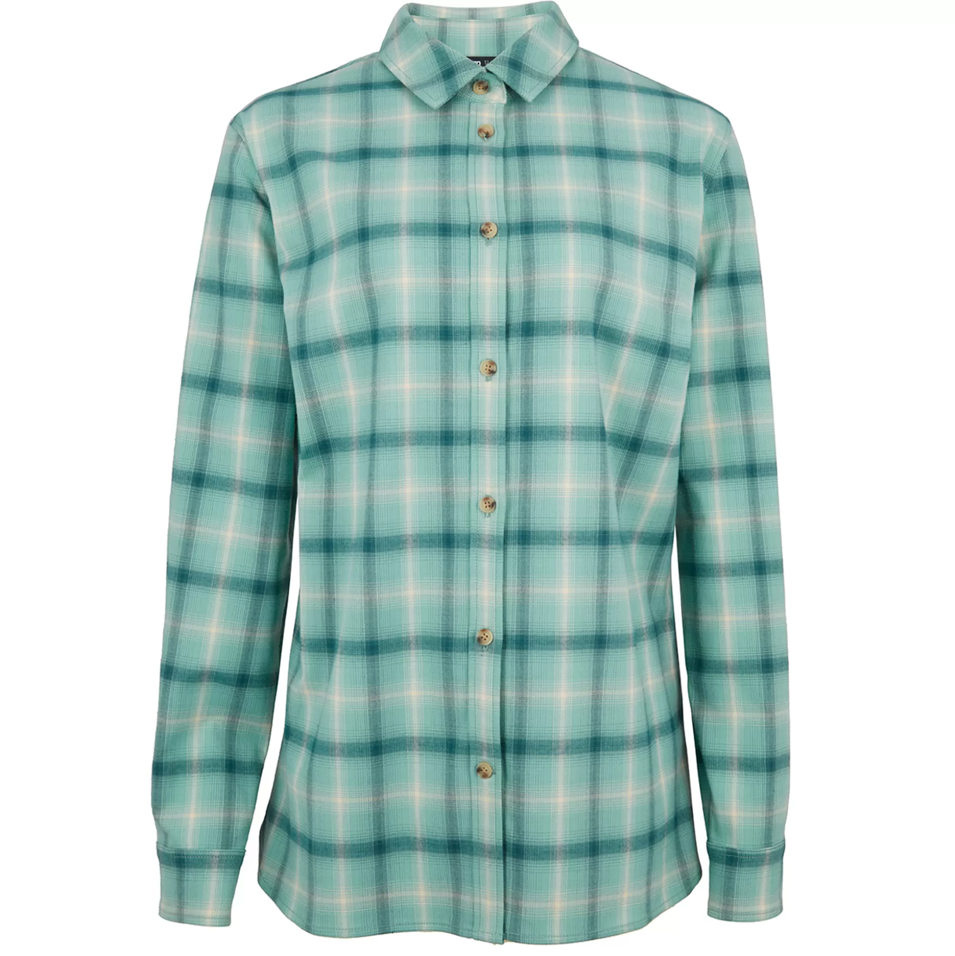 Best Women'S Cove Long Sleeve Shirt Venice Green Check Women Shirts