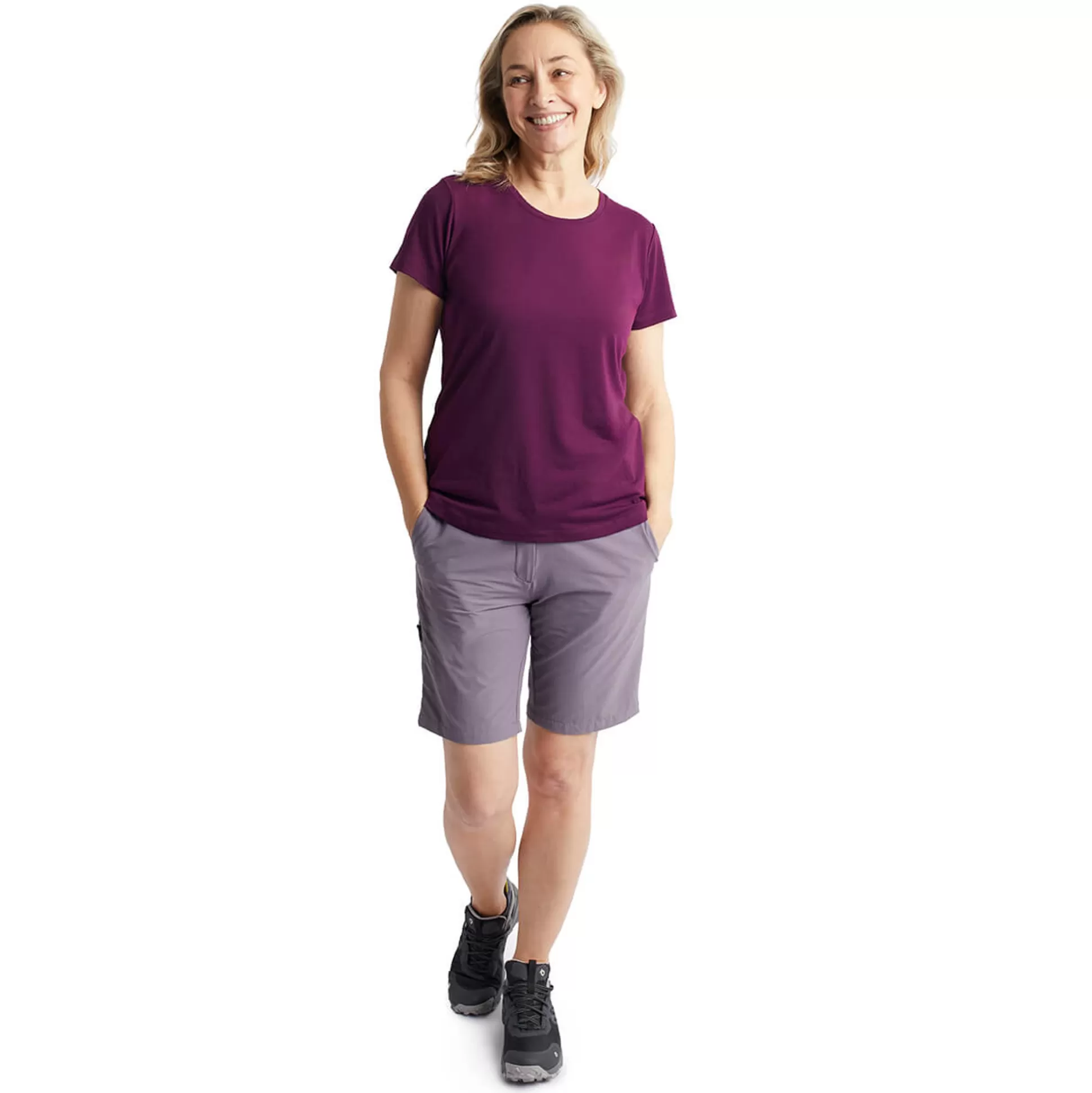 Sale Women'S Global Short Sleeve T-Shirt Plum Purple Women T-Shirts & Tops