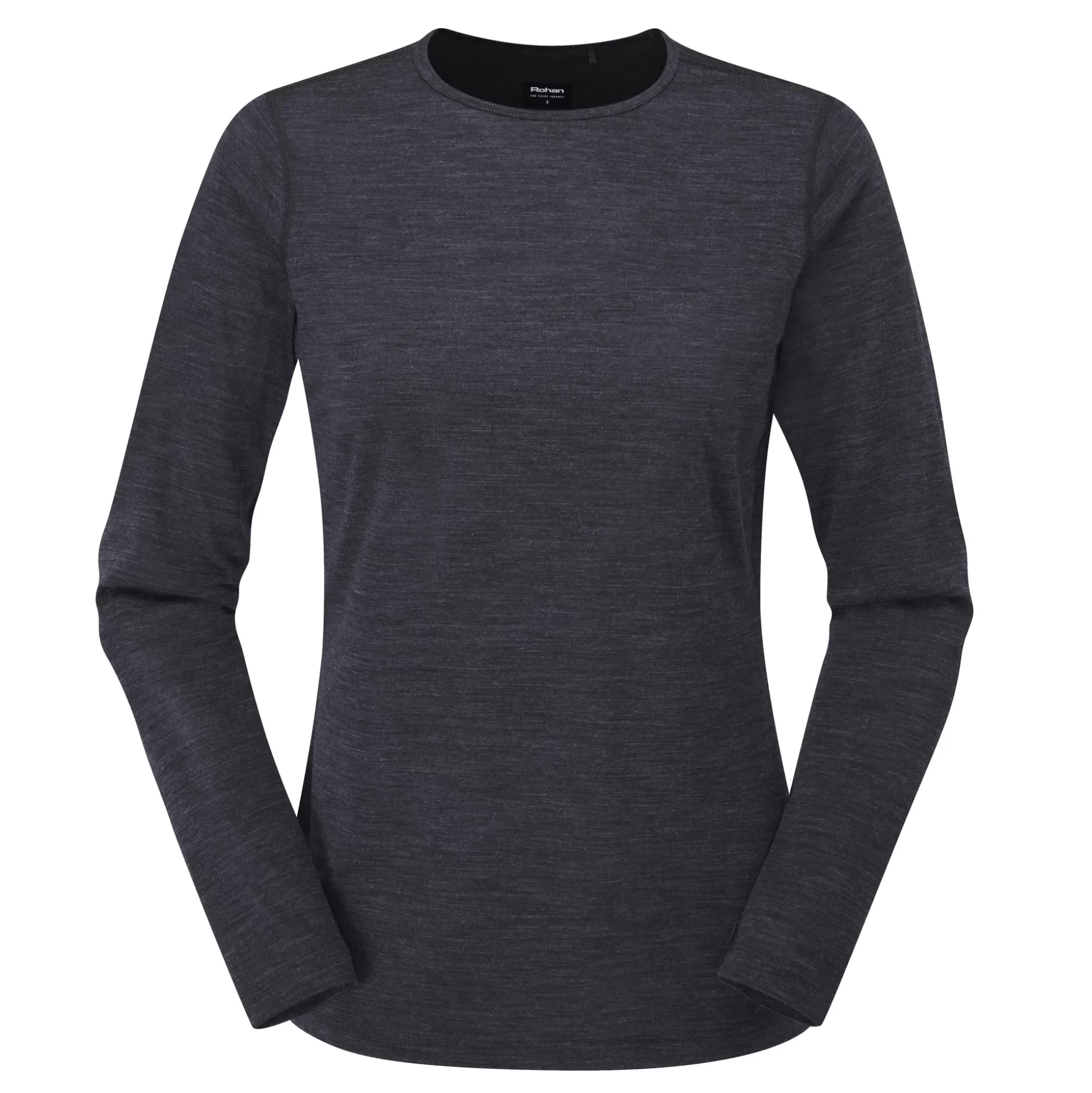 Best Women'S Merino Union 150 Long Sleeve Crew Dark Charcoal Marl Women T-Shirts & Tops