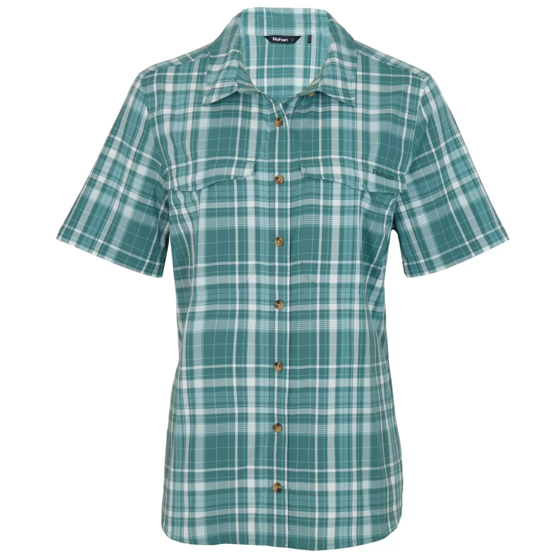 Flash Sale Women'S Pennine Shirt Short Sleeve Venice Green Check Women High Wicking