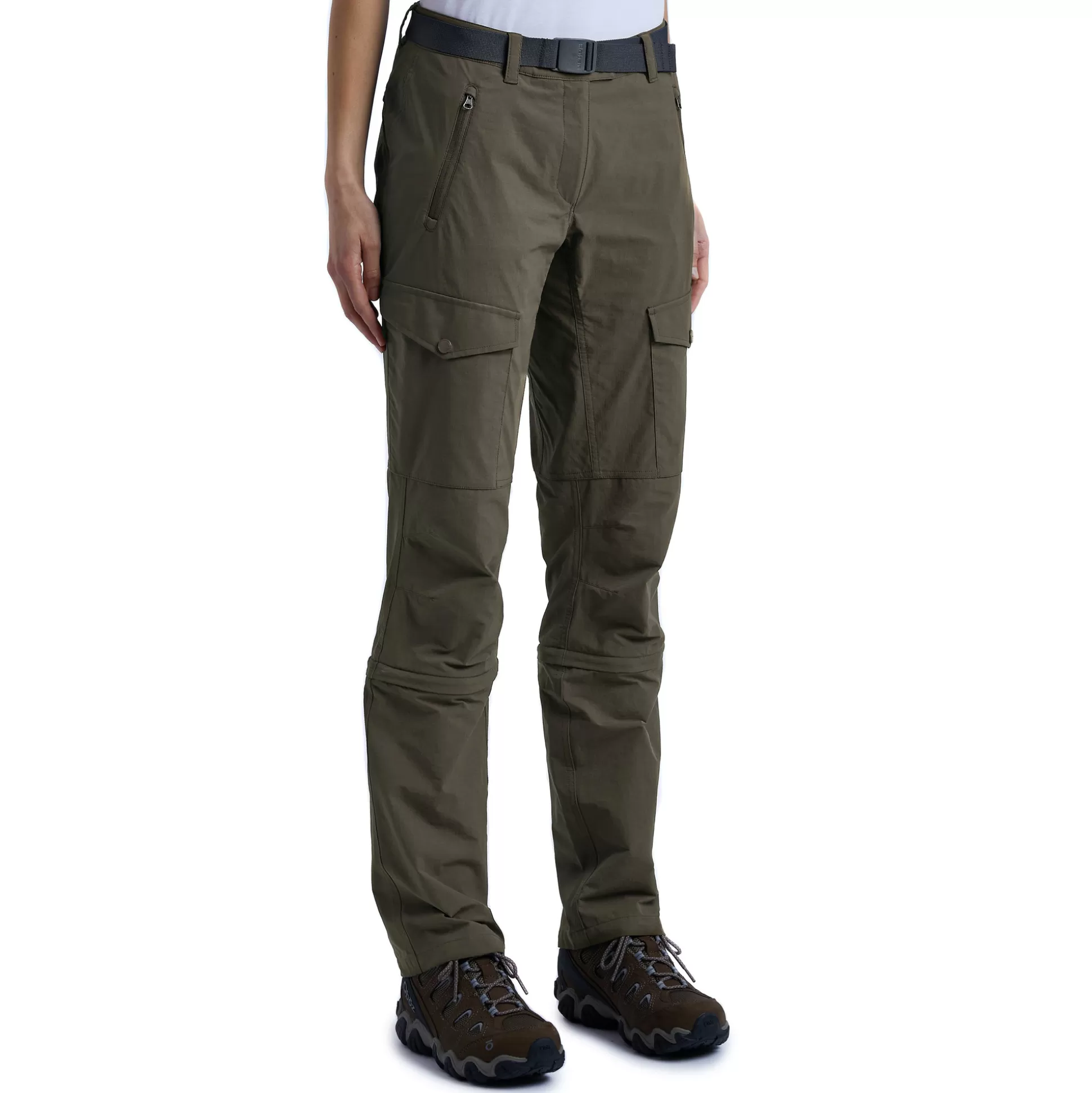 Shop Women'S Pioneer Convertible Trousers Dark Olive Brown Women Uv Protective