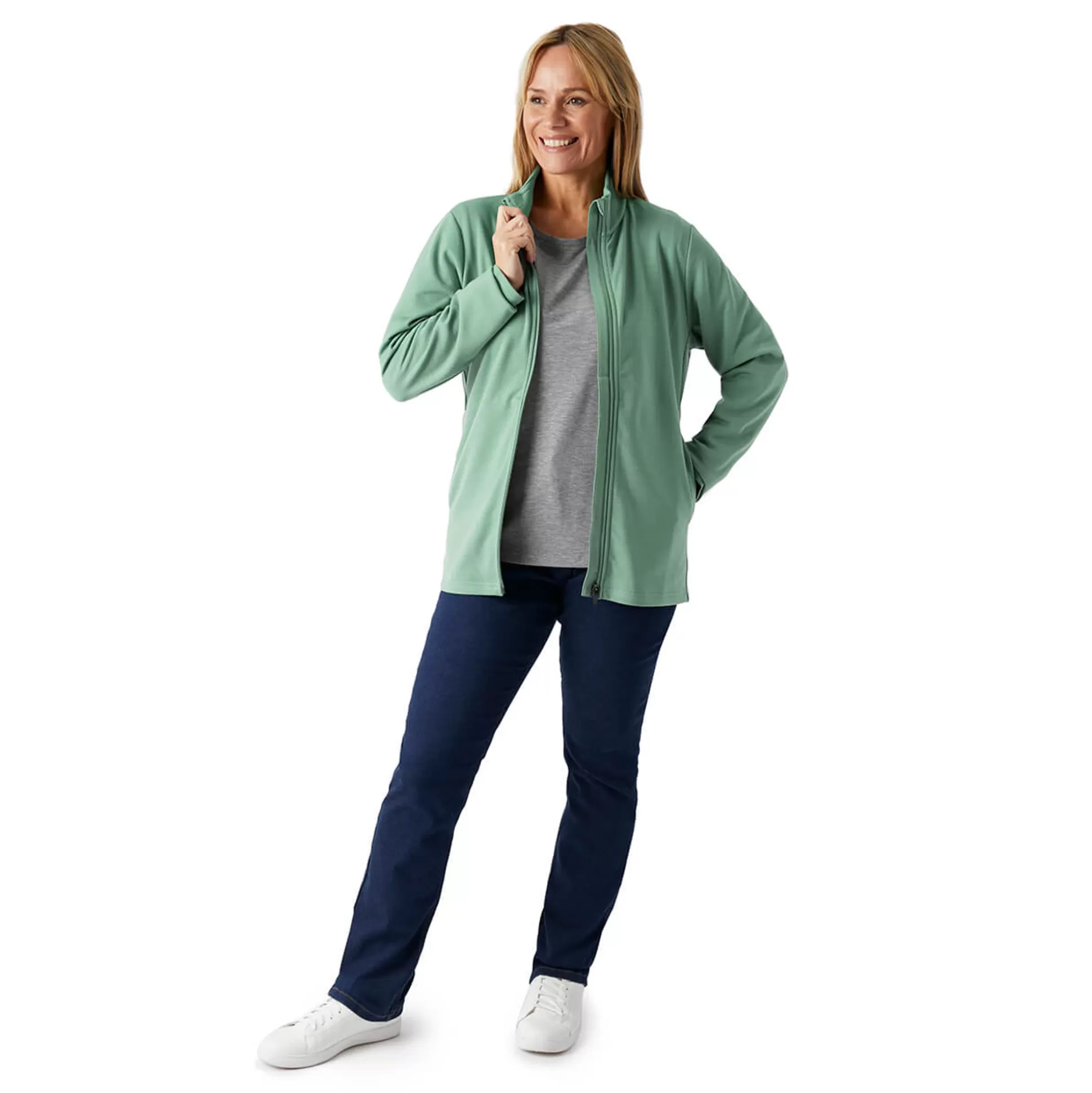 Sale Women'S Radiant Merino Jacket Camber Green Women Fleece & Mid Layers