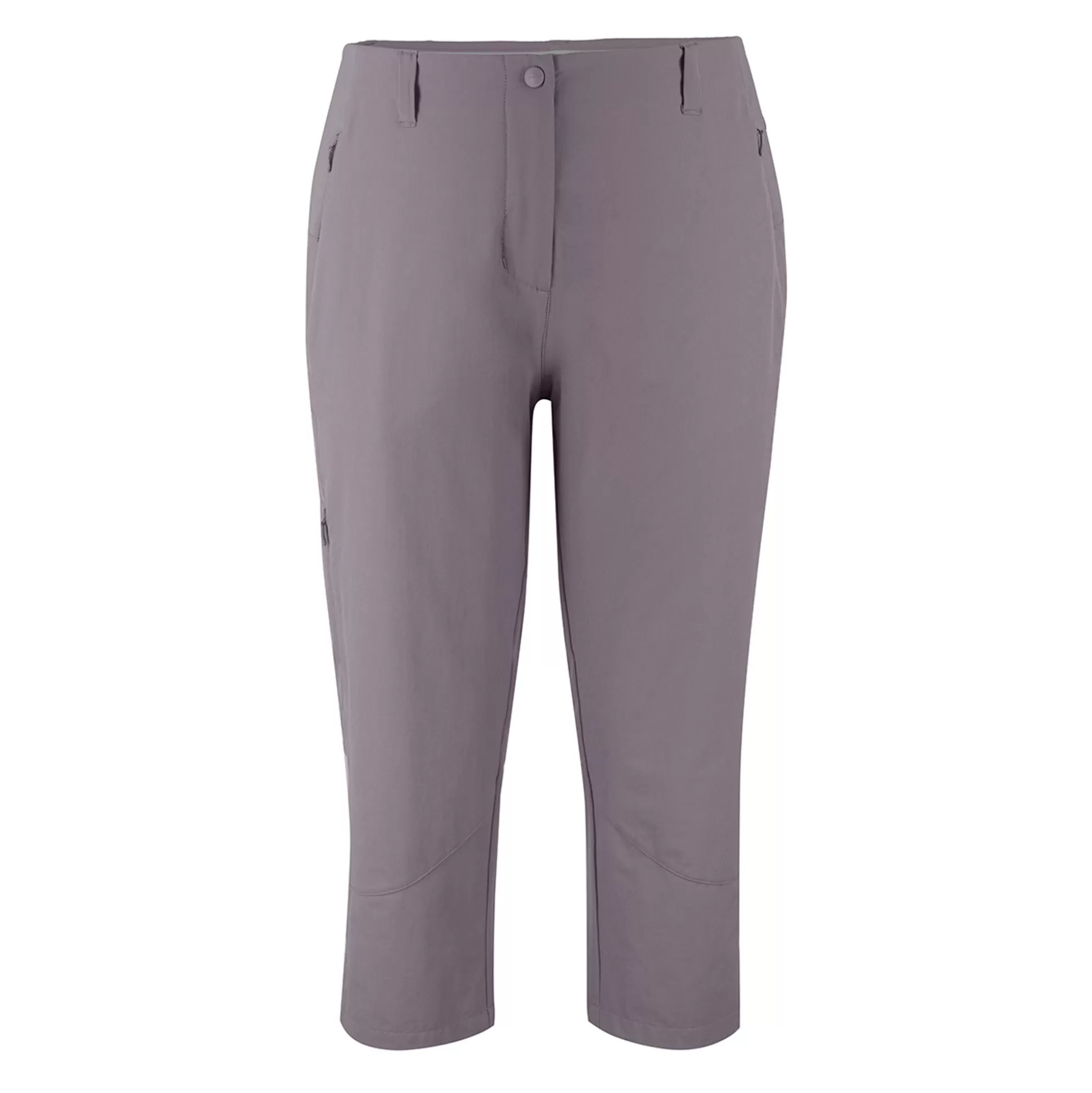 Outlet Women'S Roamer Capris Trousers Mauve Grey Women Trousers