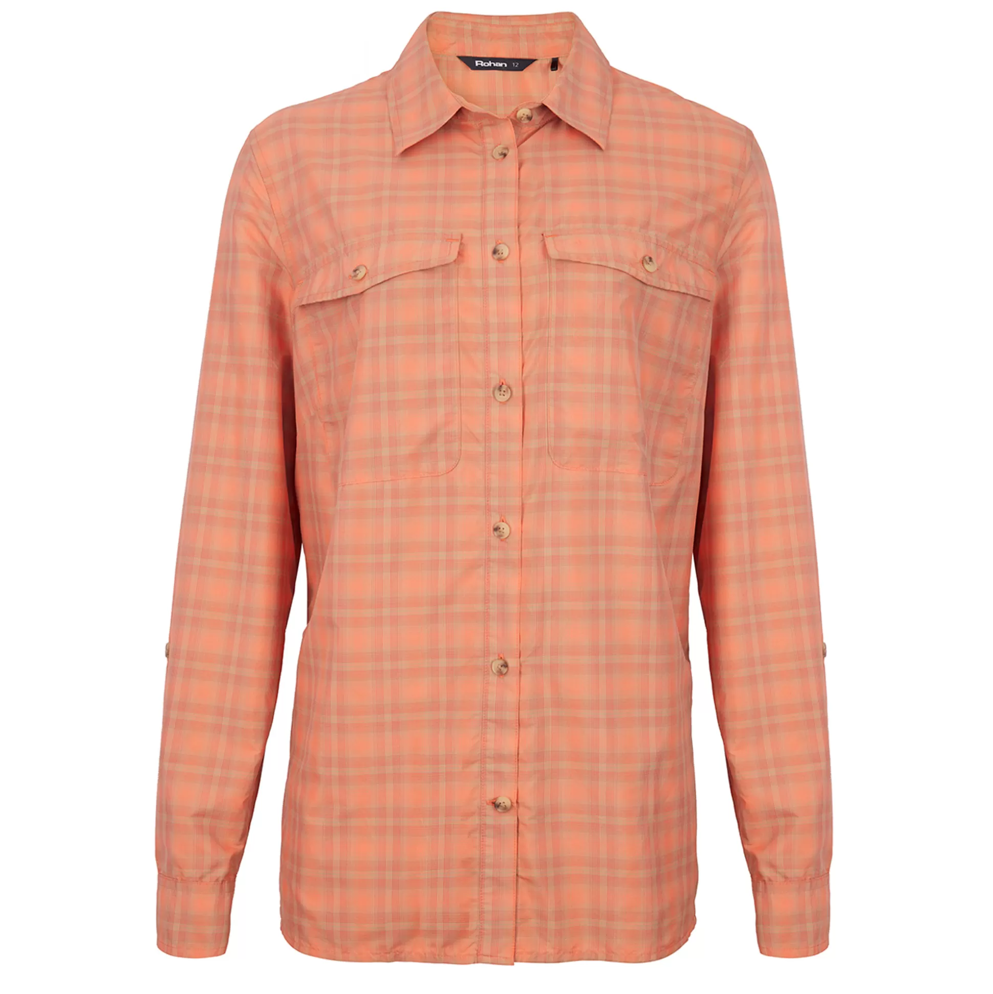 Discount Women'S Savannah Long Sleeve Shirt Canyon Orange/Dune Check Women Shirts