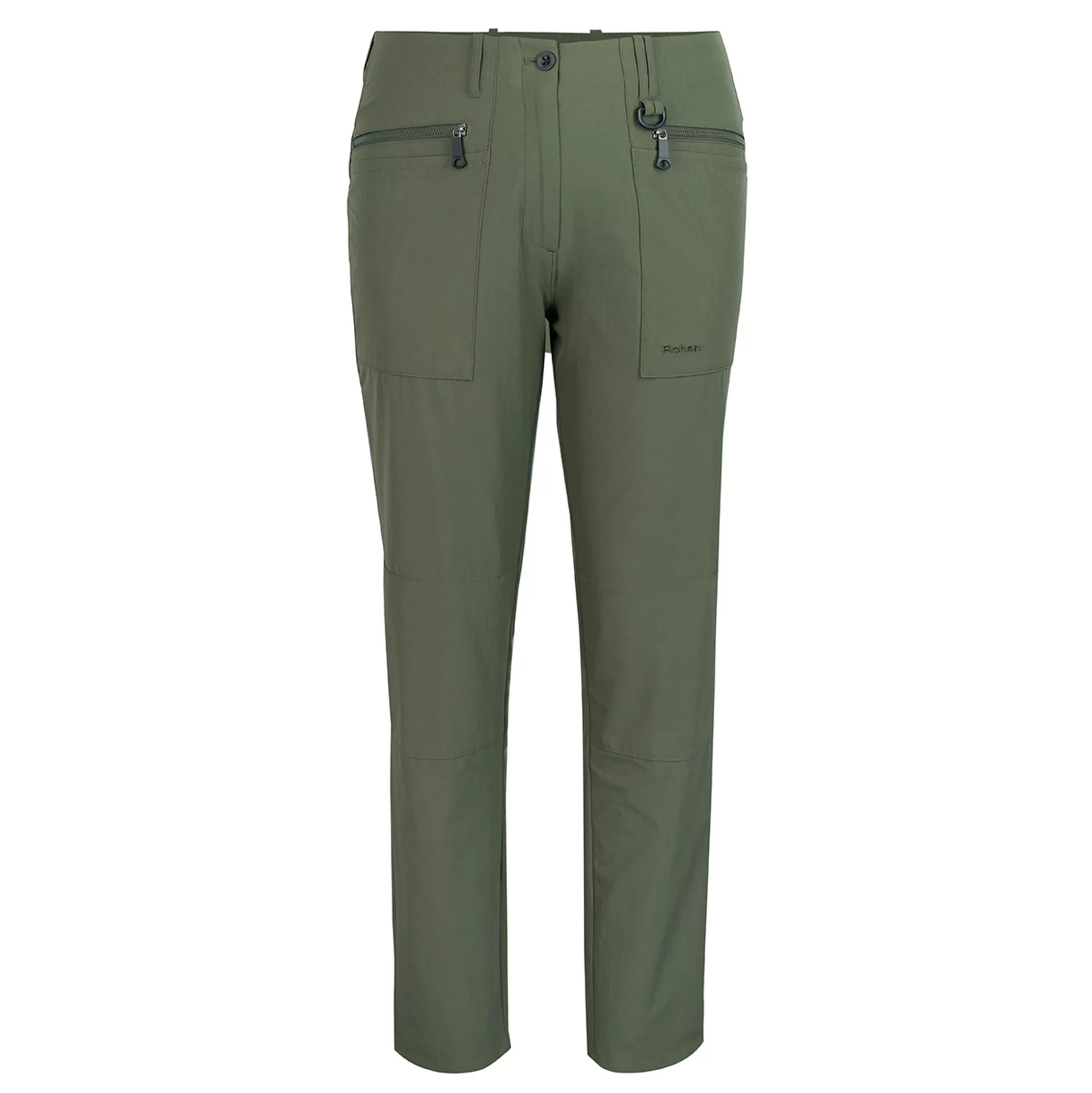 Outlet Women'S Stretch Bags Trousers Park Green Men Walking